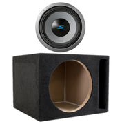 Alpine S2-W12D2 S Series 12 Dual 2-Ohm Subwoofer 1800W with SoundBox E Series Single 12-Inch Vented Subwoofer Enclosure Bundle