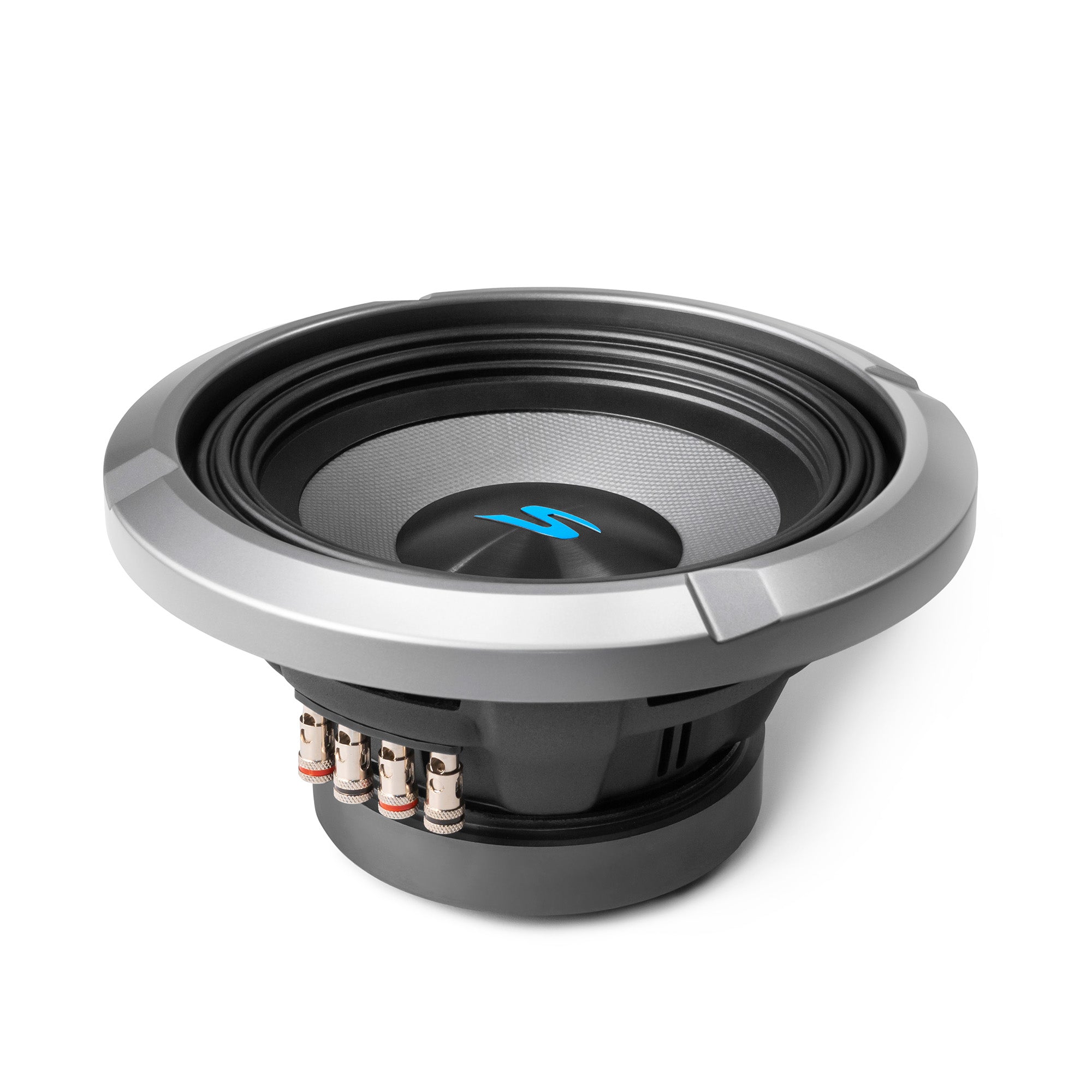 Alpine S2-W8D4 S Series 8 Dual 4-Ohm Subwoofer 900W with Alpine KTE-8G.3 8-Inch Grille for Select Apline Subwoofer Bundle