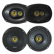 Kicker 46CSC654 and 46CSC6934 CS Series Car Speaker Bundle – 6.5 Inches Coaxial (2-Way) & 6x9 Inches 3-Way Car Audio Speakers (4 Speakers), EVC Technology, 450W Peak Power, Polypropylene Cones, Zero-Protrusion Tweeters