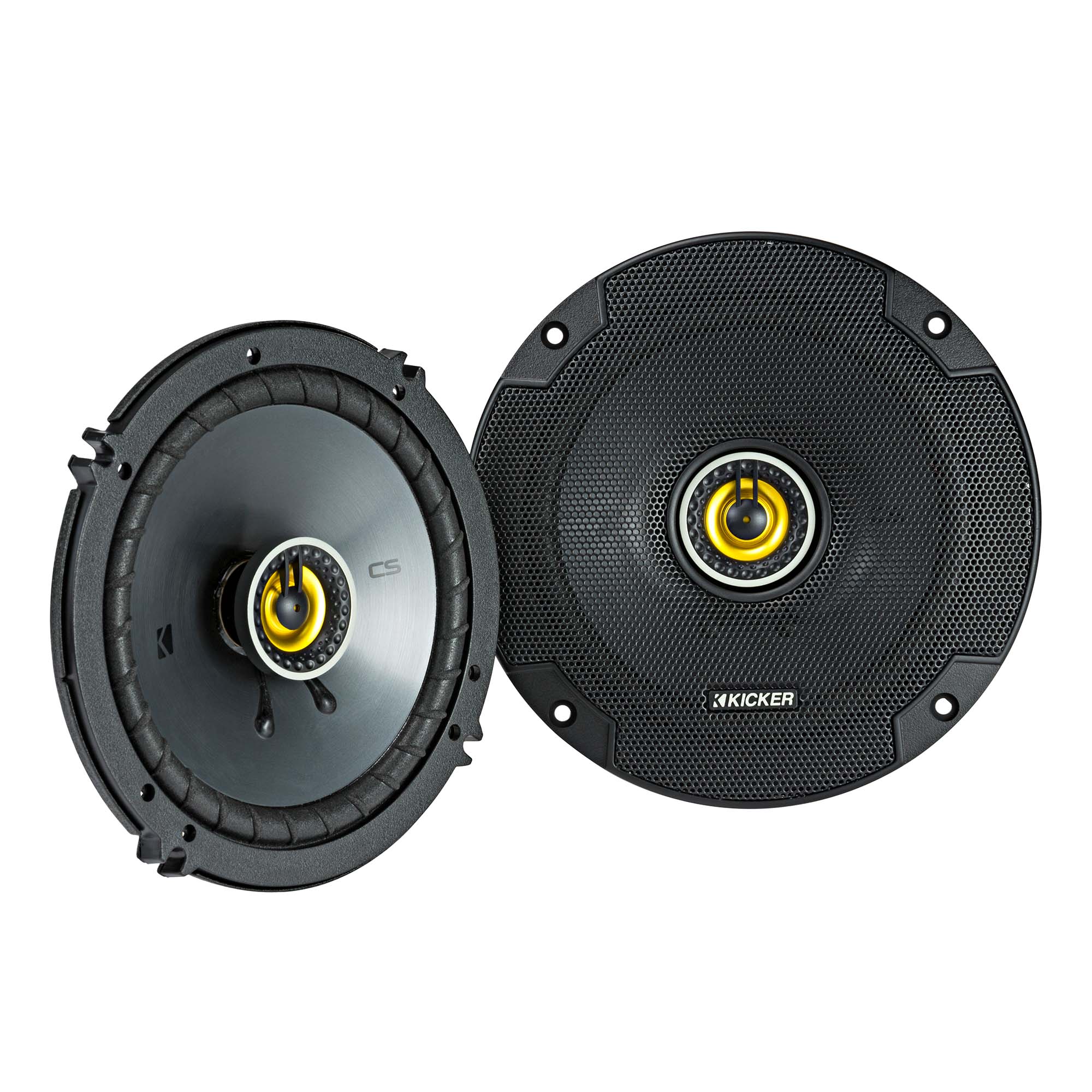 Kicker 46CSC654 and 46CSC6934 CS Series Car Speaker Bundle – 6.5 Inches Coaxial (2-Way) & 6x9 Inches 3-Way Car Audio Speakers (4 Speakers), EVC Technology, 450W Peak Power, Polypropylene Cones, Zero-Protrusion Tweeters