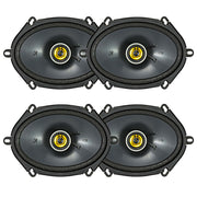 Kicker 46CSC684 CS Series 6x8 Inches Coaxial Car Speakers – 2 Pairs (4 Speakers), 2-Way Car Audio Upgrade, 225W Peak Power, EVC Technology, Polypropylene Cone, Zero-Protrusion Tweeters