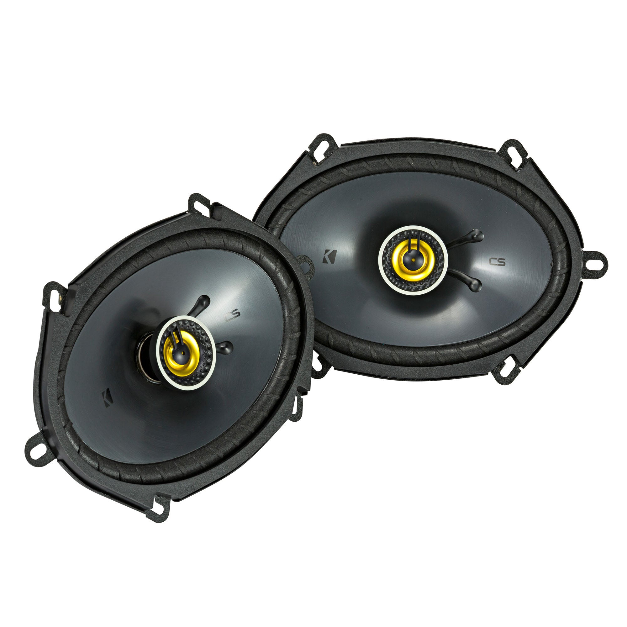 Kicker 46CSC684 CS Series 6x8 Inches Coaxial Car Speakers – 2 Pairs (4 Speakers), 2-Way Car Audio Upgrade, 225W Peak Power, EVC Technology, Polypropylene Cone, Zero-Protrusion Tweeters