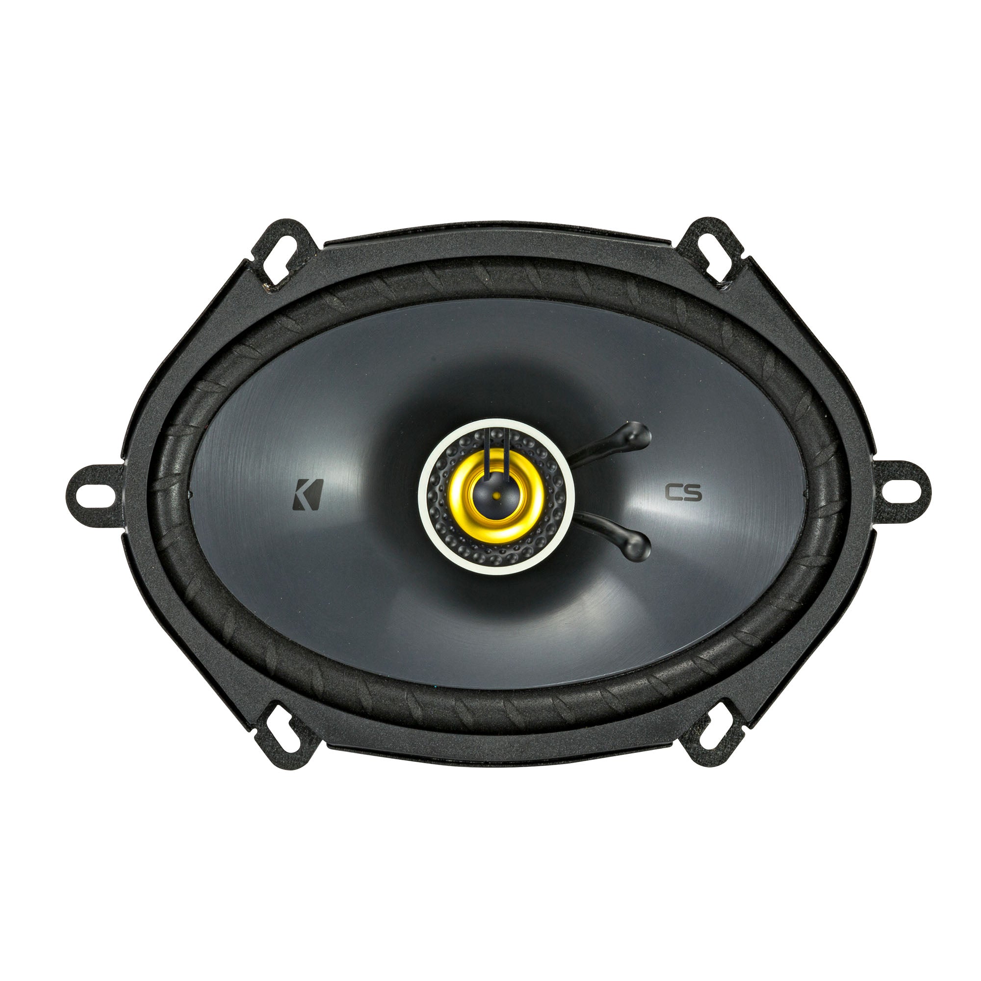 Kicker 46CSC684 CS Series 6x8 Inches Coaxial Car Speakers – 2 Pairs (4 Speakers), 2-Way Car Audio Upgrade, 225W Peak Power, EVC Technology, Polypropylene Cone, Zero-Protrusion Tweeters