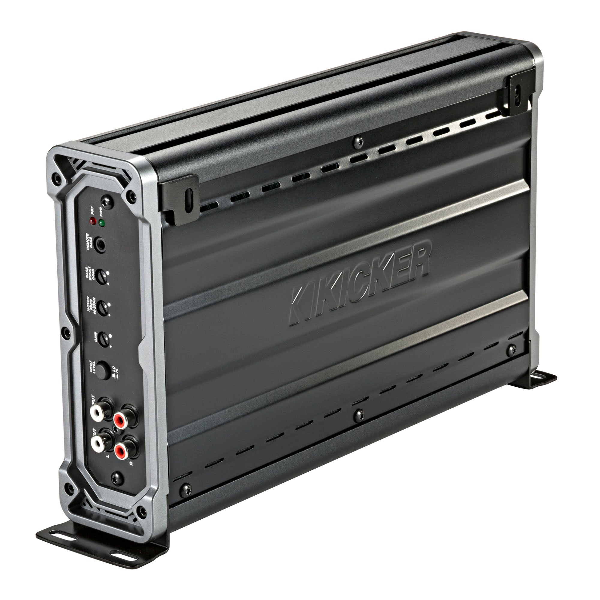 Kicker 46CXA12001 Mono Class D Subwoofer Amplifier (1200W) and SoundBox T4AW-R 4 Gauge Amp Wiring Kit – Complete Car Audio Upgrade, KickEQ Bass Boost, 24dB Subsonic Filter, 4500W Install Kit