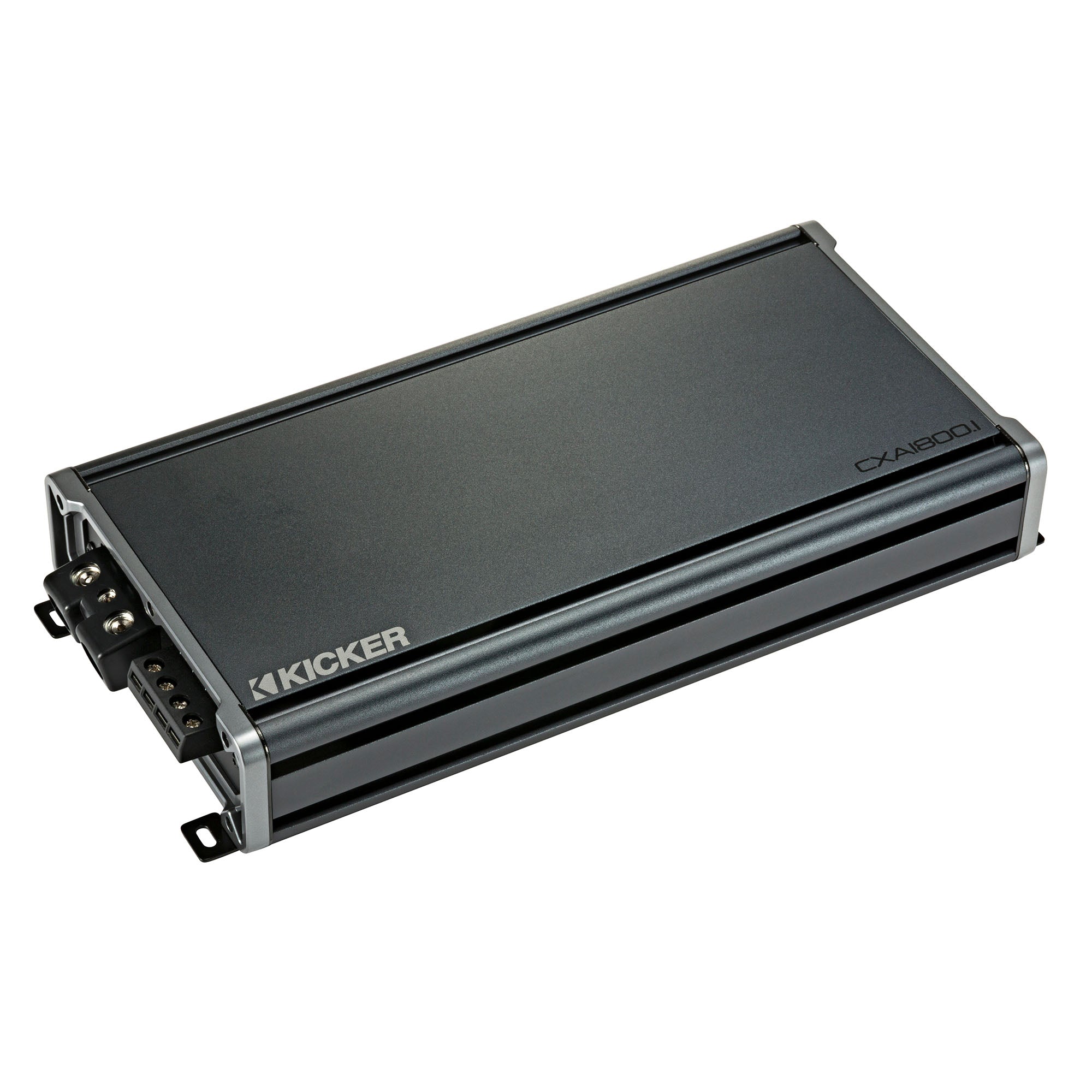 Kicker 46CXA18001 1800W CX Series Mono Class D Subwoofer Amplifier + SoundBox 4 Gauge Amp Kit Bundle – Complete AWG Wiring & Installation Kit, 5000W