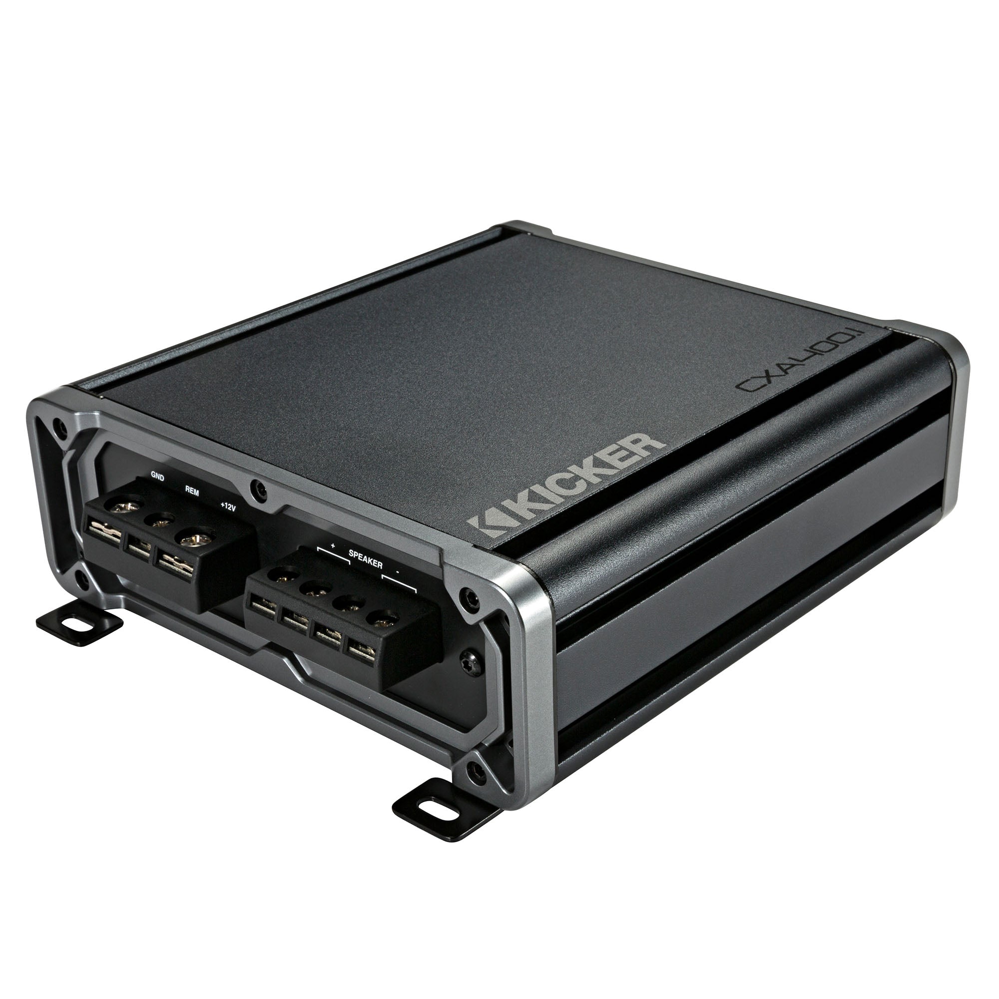 Kicker 46CXA4001 400W CX Series Mono Class D Subwoofer Amplifier + AudioControl LC1i 2‑Channel Line Output Converter & Line Driver Bundle – One‑Ohm Stable, Variable 12dB Crossover, KickEQ Bass Boost, OEM Integration