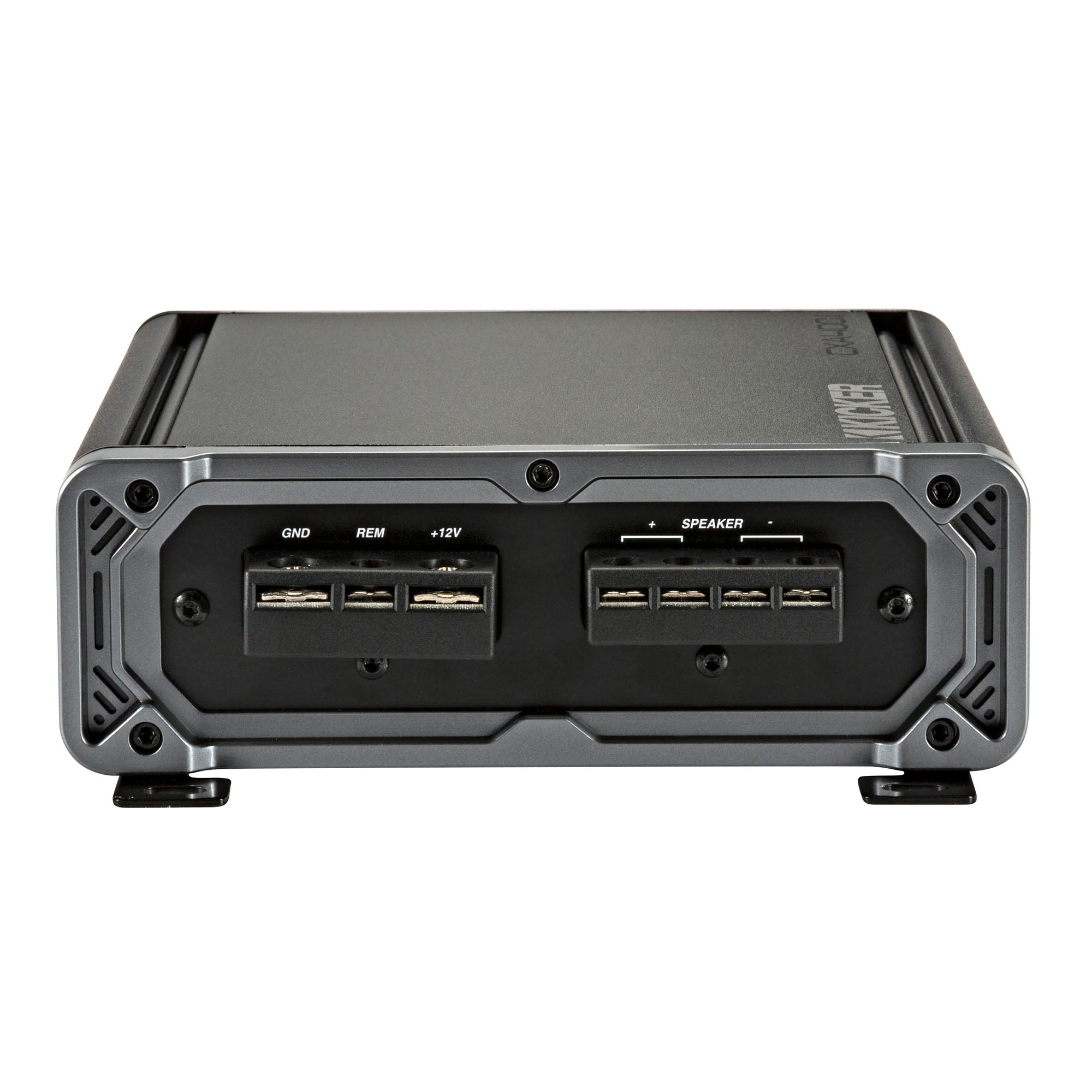 Kicker 46CXA4001 400W CX Series Mono Class D Subwoofer Amplifier + SoundBox T4AW-R 4 Gauge Amp Kit Bundle – 4500W, Variable 12dB Crossover, KickEQ Bass Boost