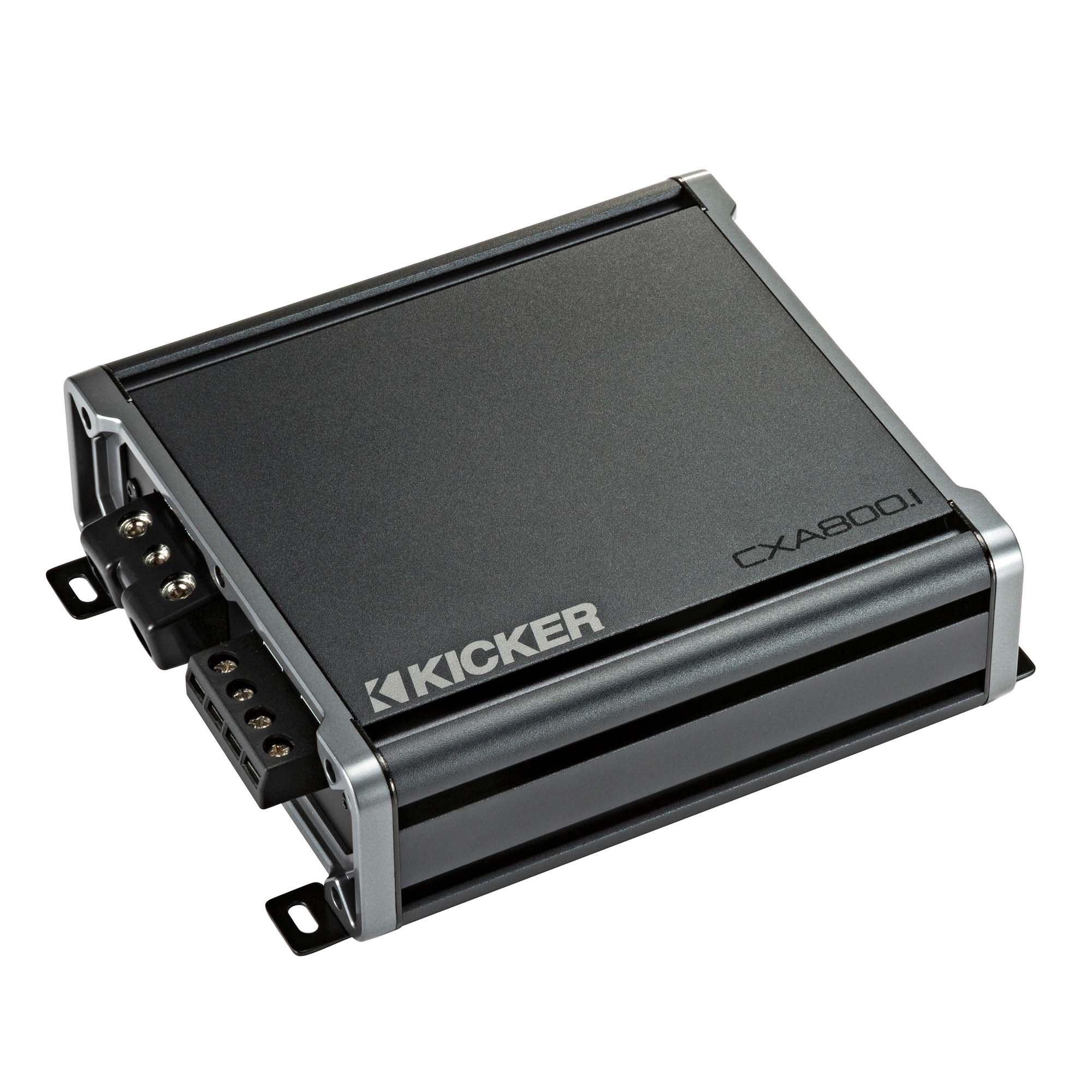 Kicker 46CXA8001 800W CX Series Mono Class D Subwoofer Amplifier + AudioControl LC1i 2‑Channel Line Output Converter & Line Driver Bundle – One‑Ohm Stable, Variable 12dB Crossover, KickEQ Bass Boost, OEM Integration