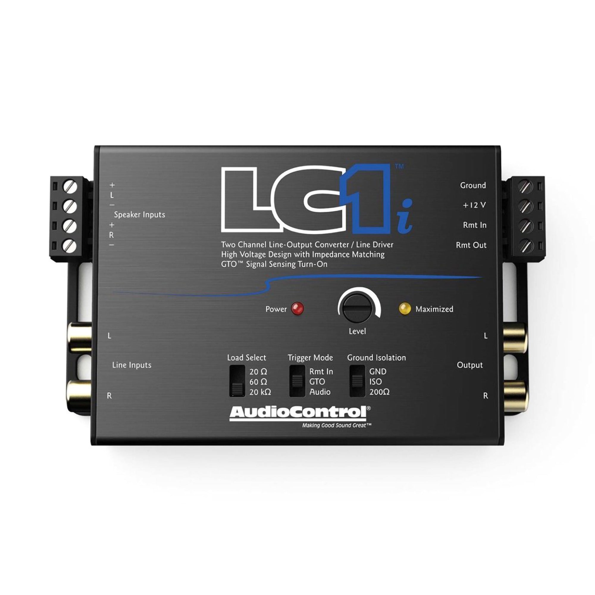 Kicker 46CXA8001 800W CX Series Mono Class D Subwoofer Amplifier + AudioControl LC1i 2‑Channel Line Output Converter & Line Driver Bundle – One‑Ohm Stable, Variable 12dB Crossover, KickEQ Bass Boost, OEM Integration