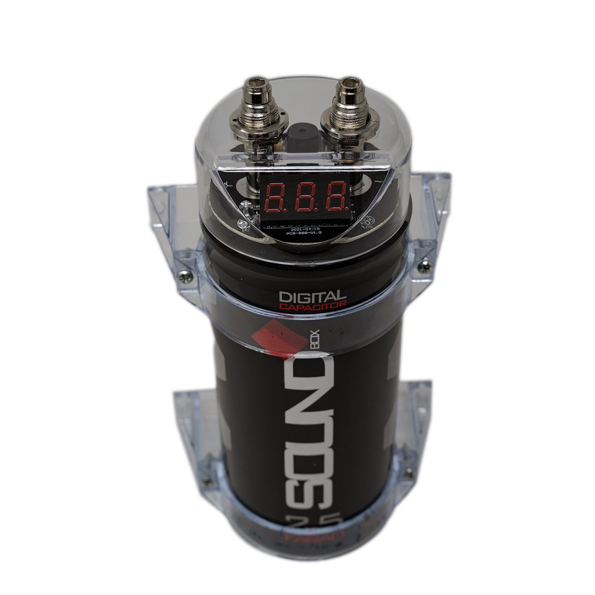 Kicker 46CXA8001 800W CX Series Mono Class D Subwoofer Amplifier + SoundBox SCAP2D 2.5F Digital Capacitor Bundle – One‑Ohm Stable, Variable 12dB Crossover, KickEQ Bass Boost, 2500W Peak