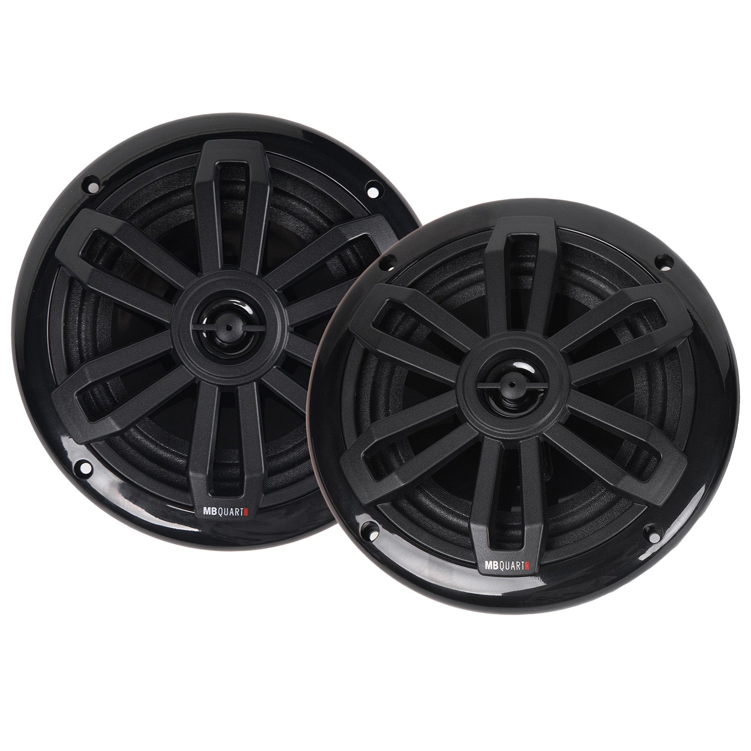 MB Quart NF1-116SB, Nautic Formula 6.5" 2-Way Ultra Compact Coaxial Marine Speakers - Black