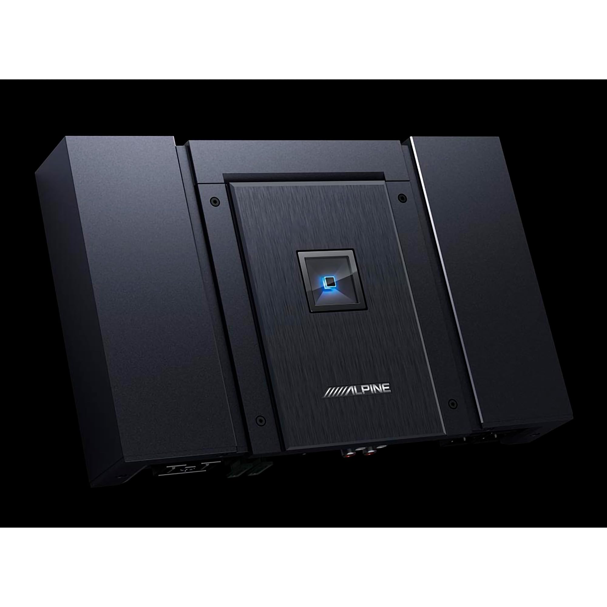 Alpine HDA-F60 Status Series Hi-Res 4 Channel Amplifier, 480W with AudioControl LC2i 2 Channel Line-Output Converter and AccuBASS Bundle