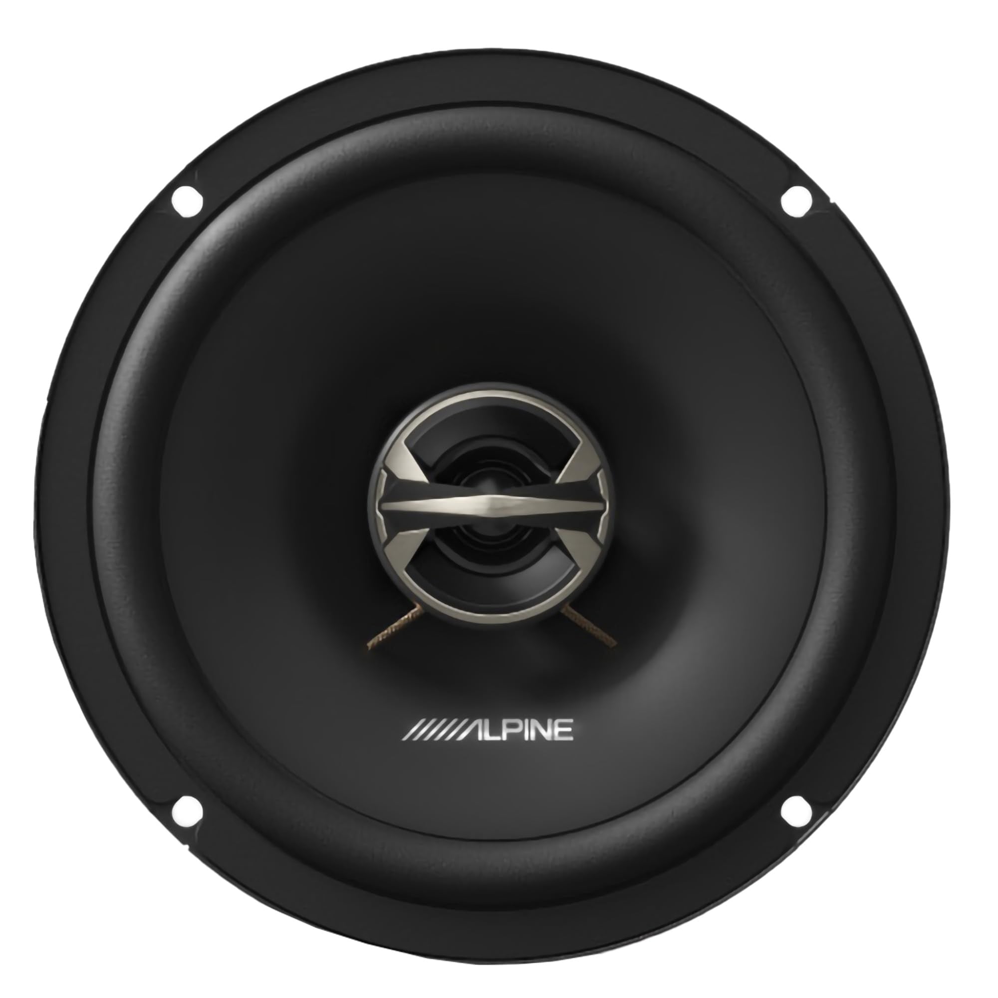 Alpine EL-E65-G 6.5-Inch 2-Way Coaxial Speakers with Grille Bundle, 4 Speakers