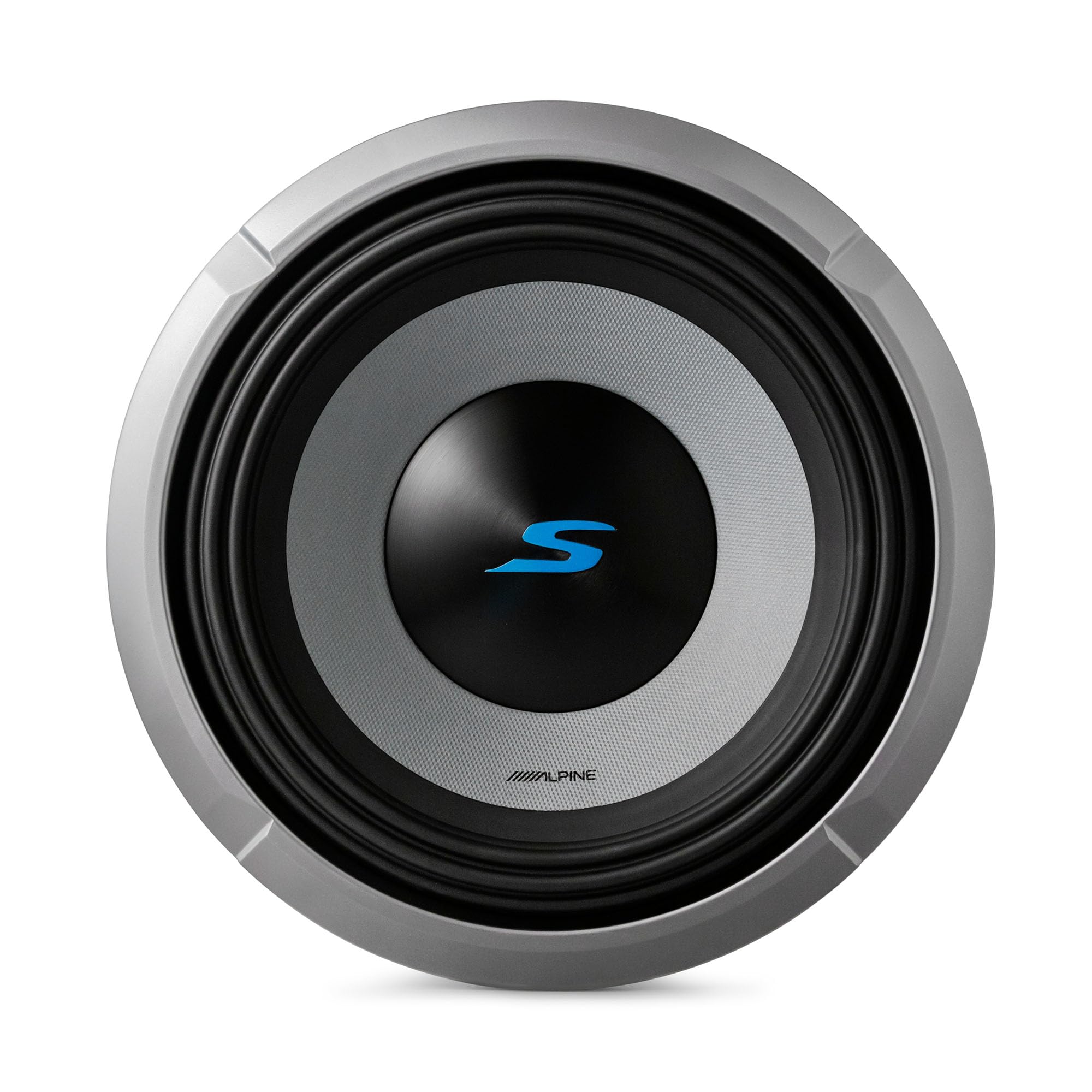 Alpine S2-W10D2 S Series 10 Dual 2-Ohm Subwoofer 1800W with Alpine KTE-10G.3 10 Subwoofer Grille for Select Alpine Subwoofers Bundle