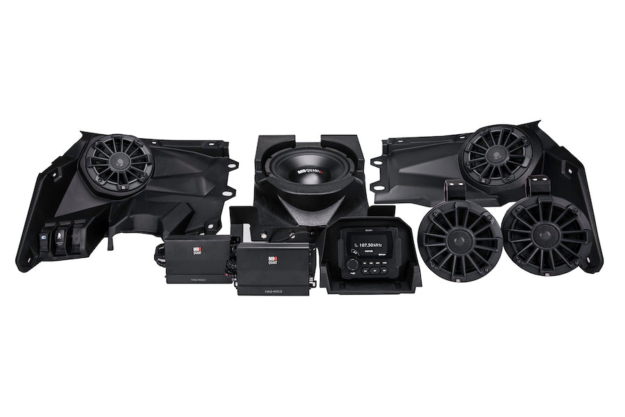 MB Quart MBQRG-STG5-1, Stage 5 Polaris Ranger Tuned Audio Package - Five Speakers, 1200 Watts
