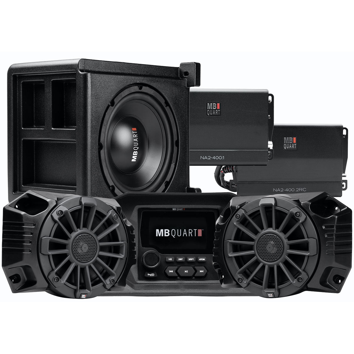 MB Quart MBQRG-STG3-1, Stage 3 Polaris Ranger Tuned Audio Package - Three Speakers, 800 Watts