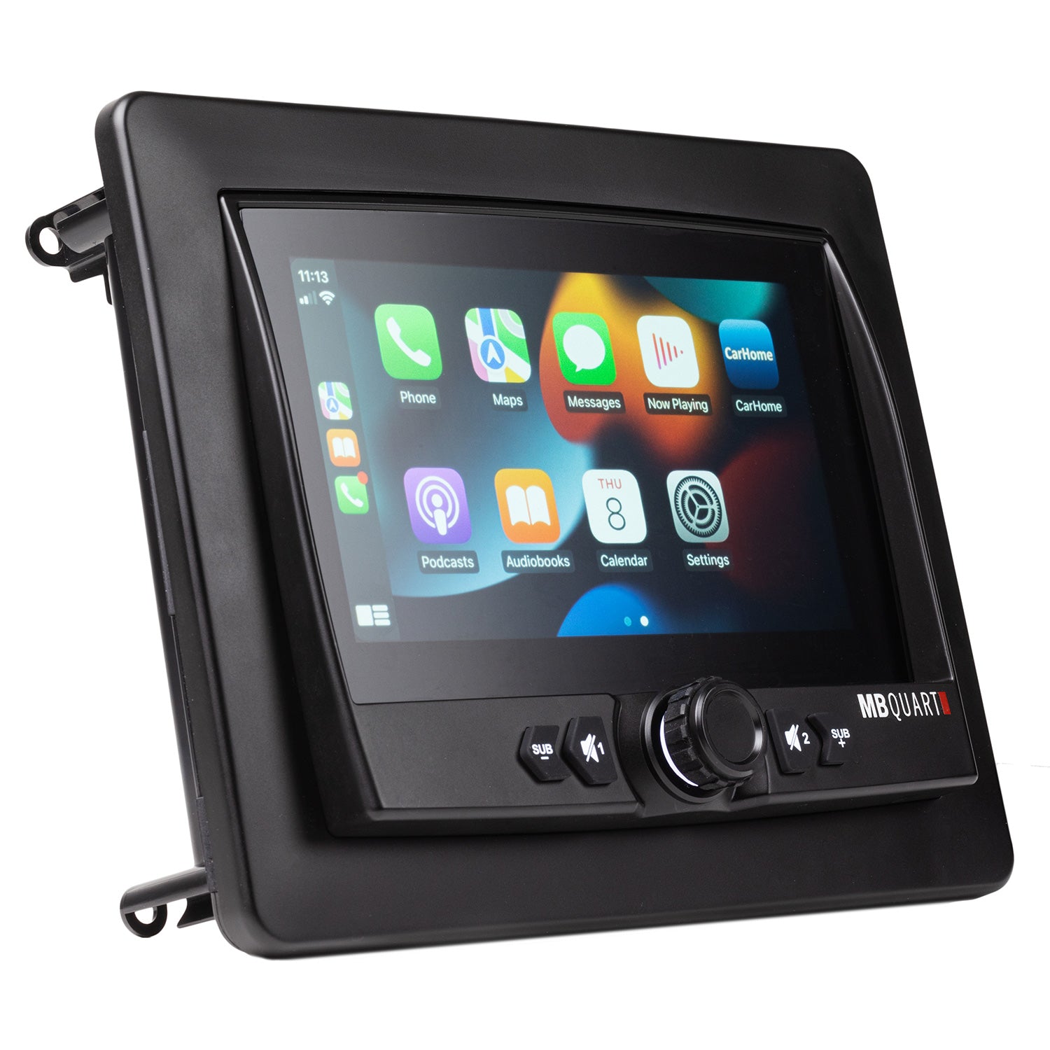 MB Quart GMR7V1, 7” LED Touchscreen Marine Digital Media Receiver with Apple CarPlay