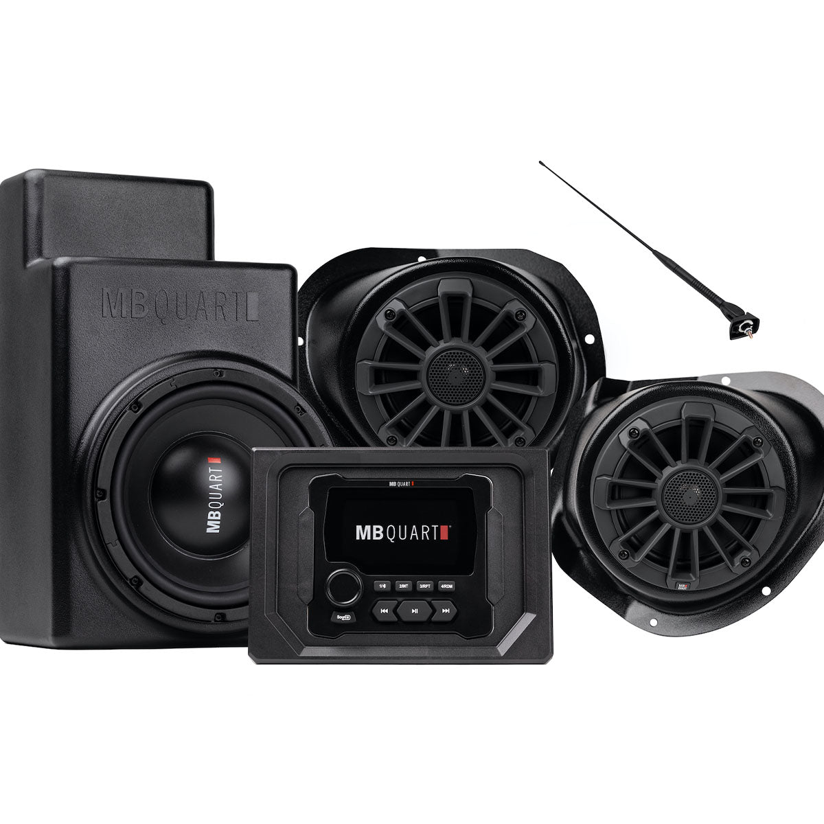 MB Quart MBQG-STG3-1, Polaris GENERAL Tuned Audio Package: Three Speaker 500 Watt STAGE 3 MB Quart Audio System