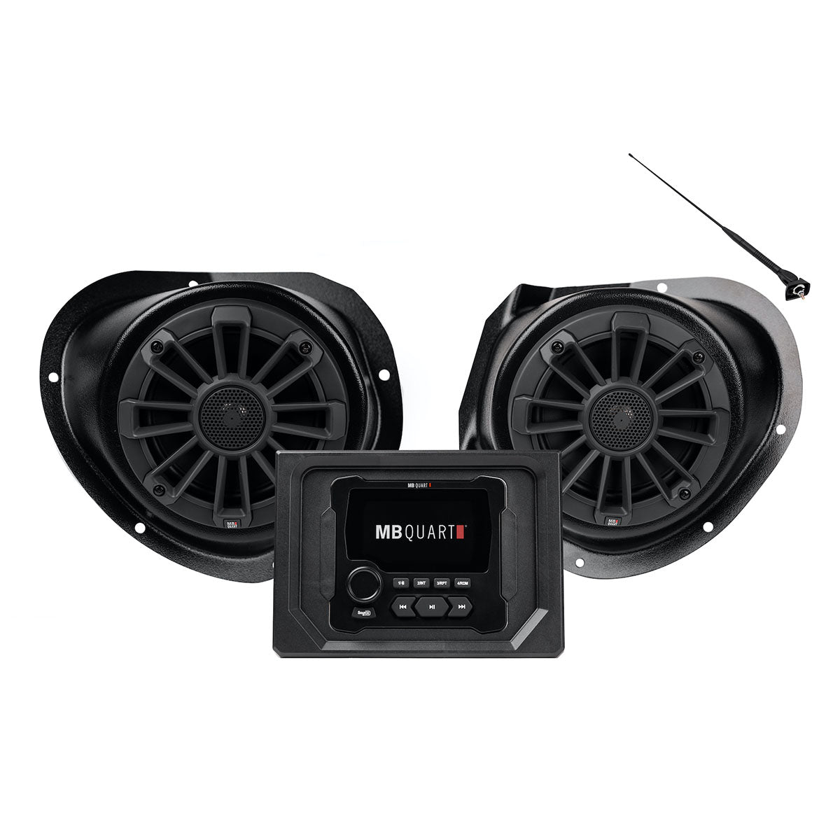 MB Quart MBQG-STG2-RAD-1, Polaris GENERAL Tuned Audio Package: Two Speaker 160 Watt STAGE 2 MB Quart Audio System