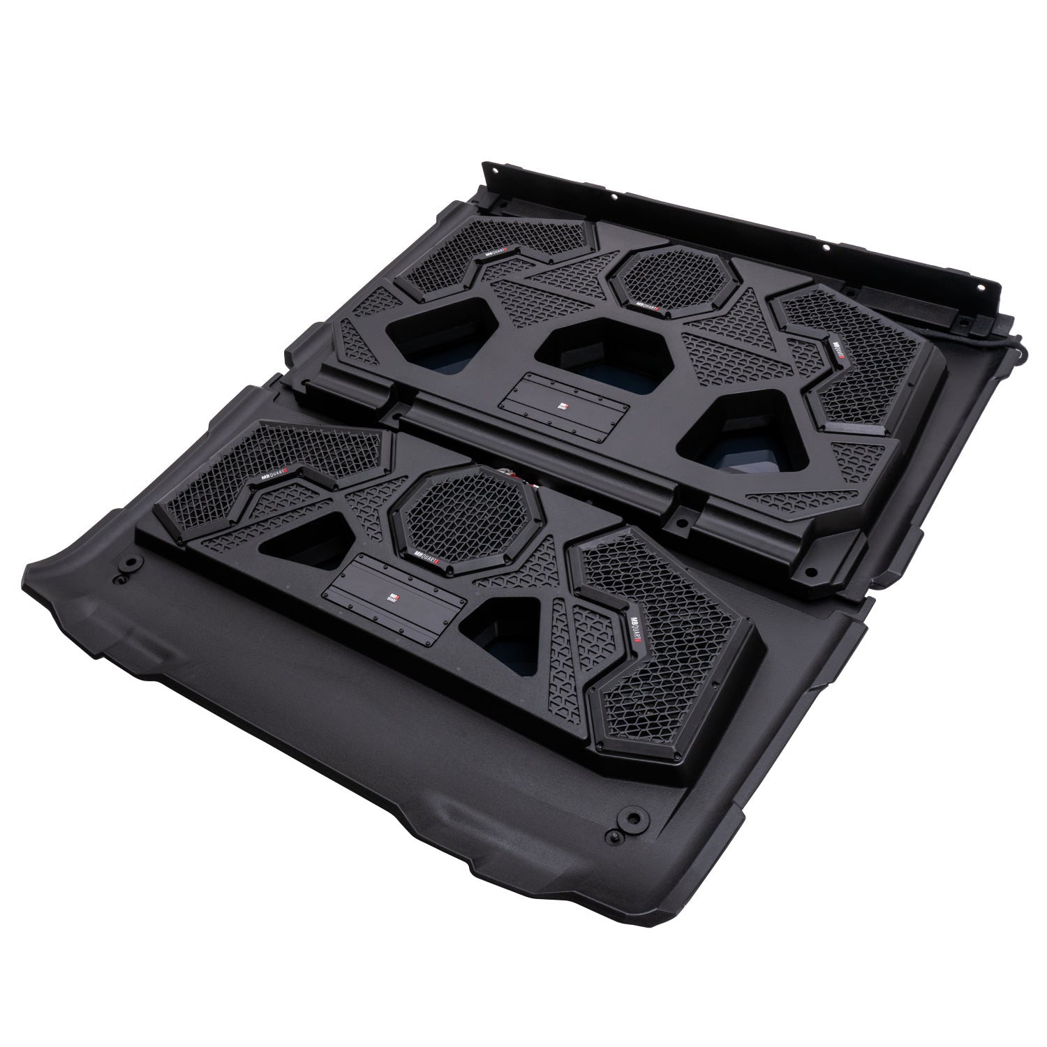 MB Quart MBQRG4-S14R, 14 Speaker Polaris RANGER Audio Roof with 7 Inch LED Source Unit and 45 Inch Light Bar