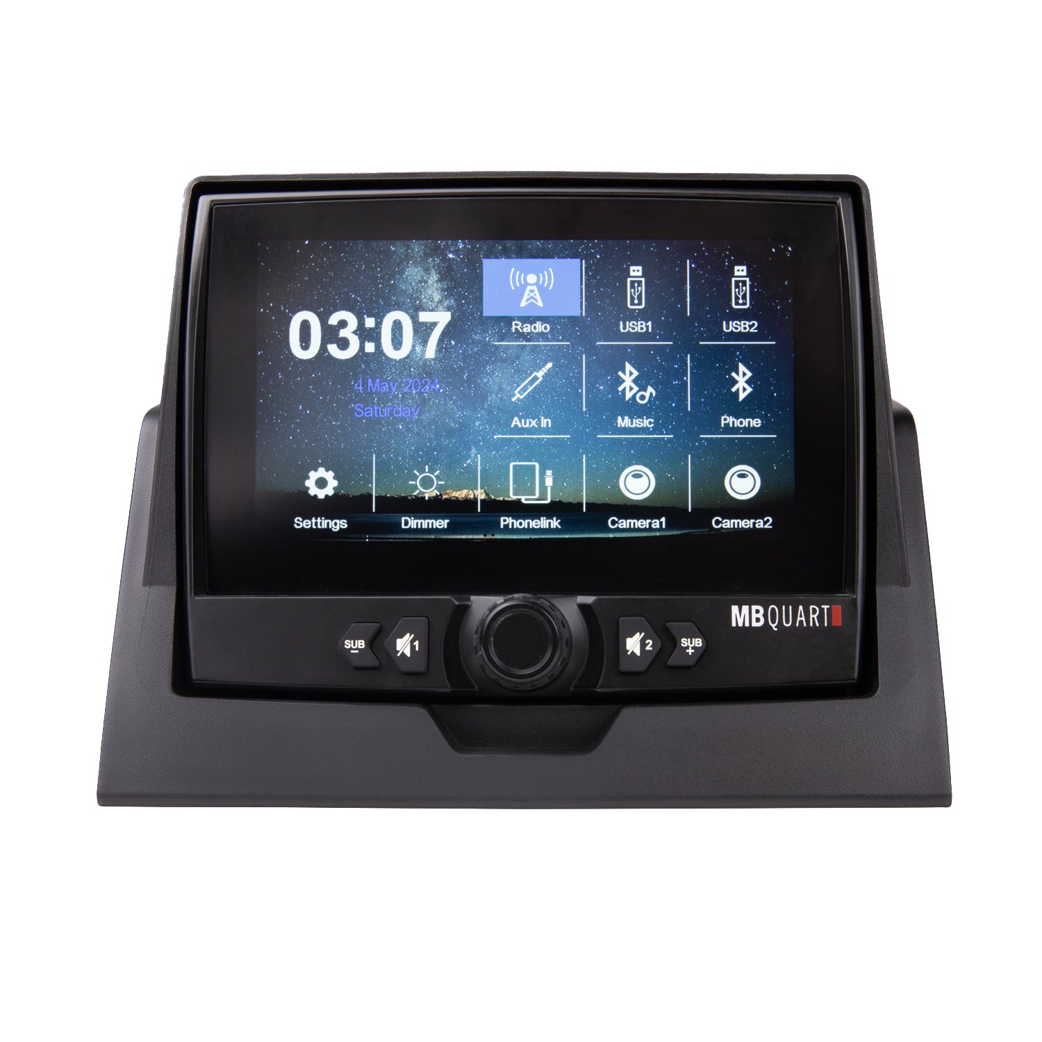 MB Quart MBQRG4-S14R, 14 Speaker Polaris RANGER Audio Roof with 7 Inch LED Source Unit and 45 Inch Light Bar