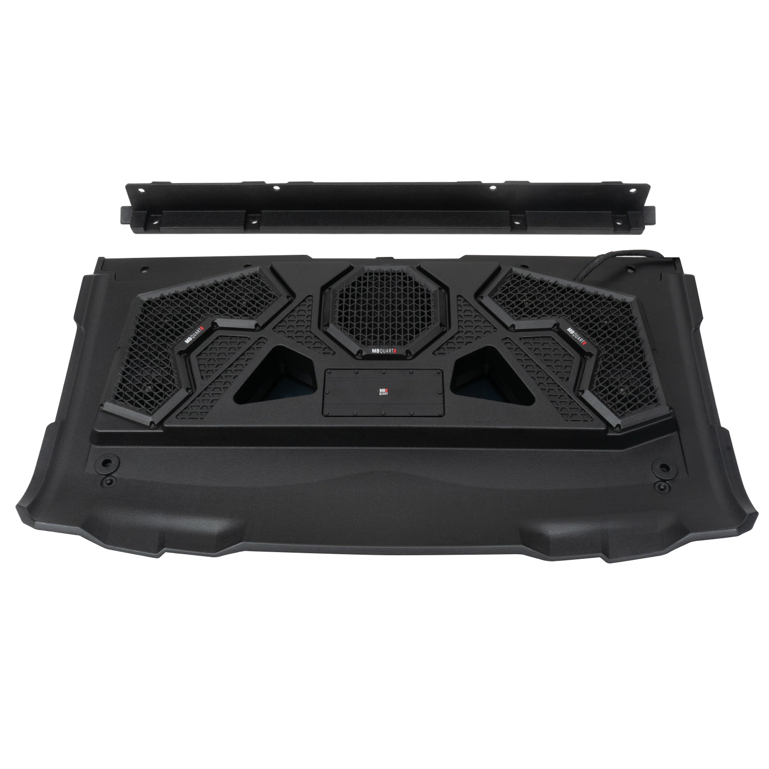 MB Quart MBQRG2-S7R, 7 Speaker Polaris RANGER Audio Roof with 7 Inch LED Source Unit and 45 Inch Light Bar