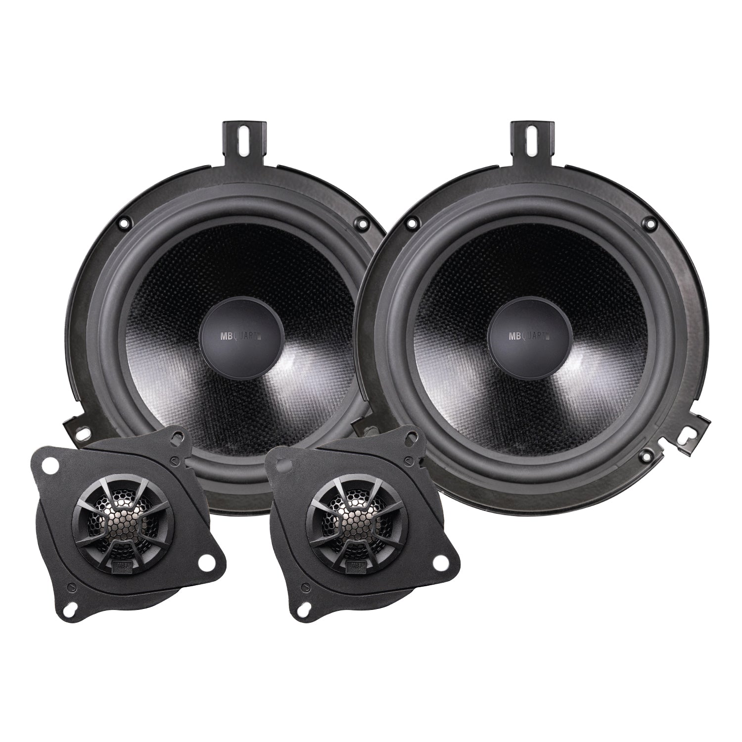 MB Quart MBQJK-STG2AH-1, Jeep® Wrangler (JK) Tuned Audio Package: Two Speaker 800 Watt STAGE 2 OEM Audio System Upgrade (Requires Aftermarket Source Unit and Rear Speakers/Soundbar)