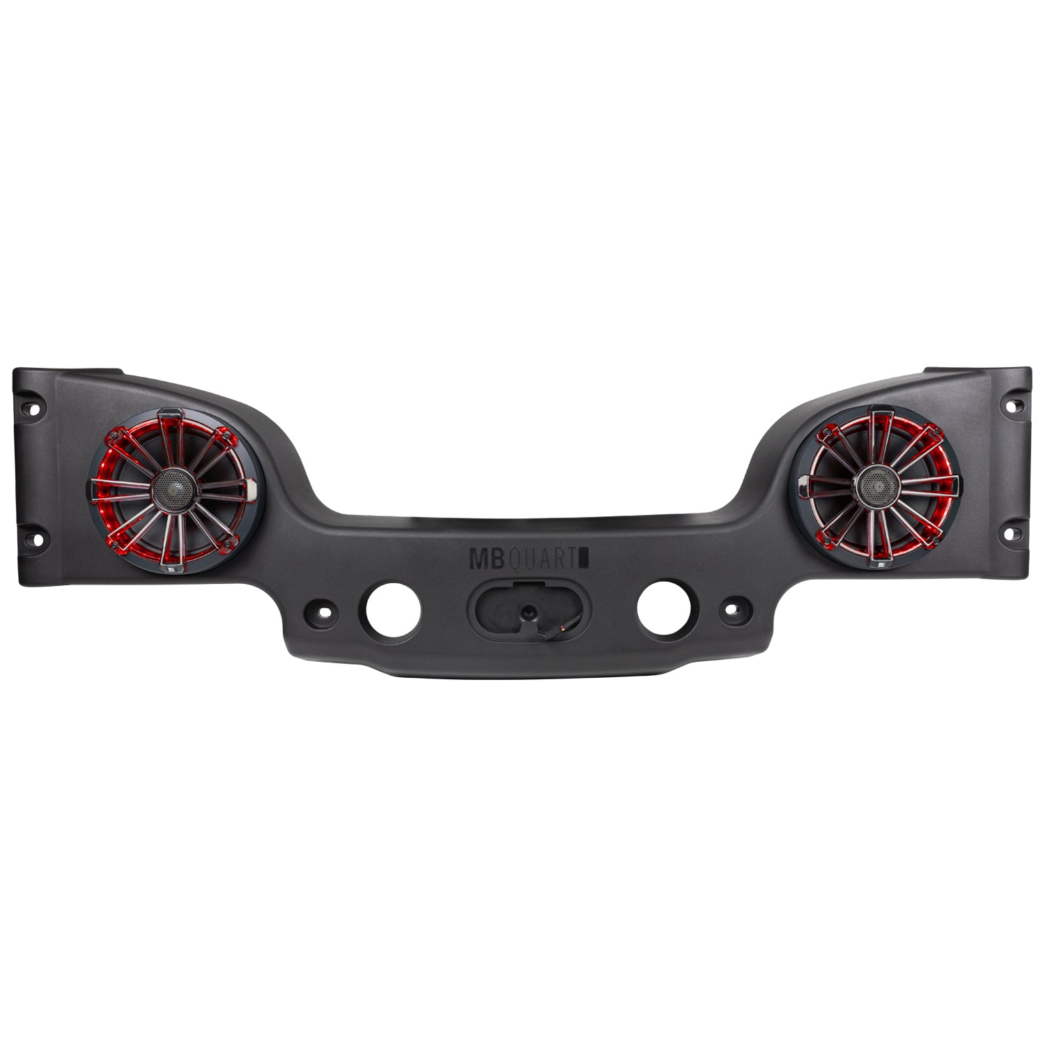 MB Quart MBQJK-28CRGB, Jeep® Wrangler (JK) Tuned Rear Overhead Soundbar with Two 8 Inch Coaxial Speakers, Enclosure, and RGB LED Lighting