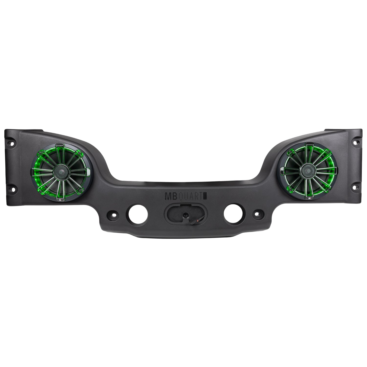 MB Quart MBQJK-28CRGB, Jeep® Wrangler (JK) Tuned Rear Overhead Soundbar with Two 8 Inch Coaxial Speakers, Enclosure, and RGB LED Lighting