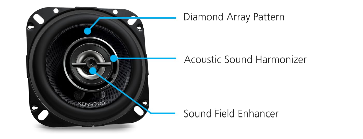 Kenwood KFC-1098RS, RS Series 2-Way 4" Coaxial Speakers