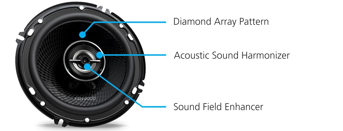 Kenwood KFC-1698RS, RS Series 2-Way 6.5" Coaxial Speakers