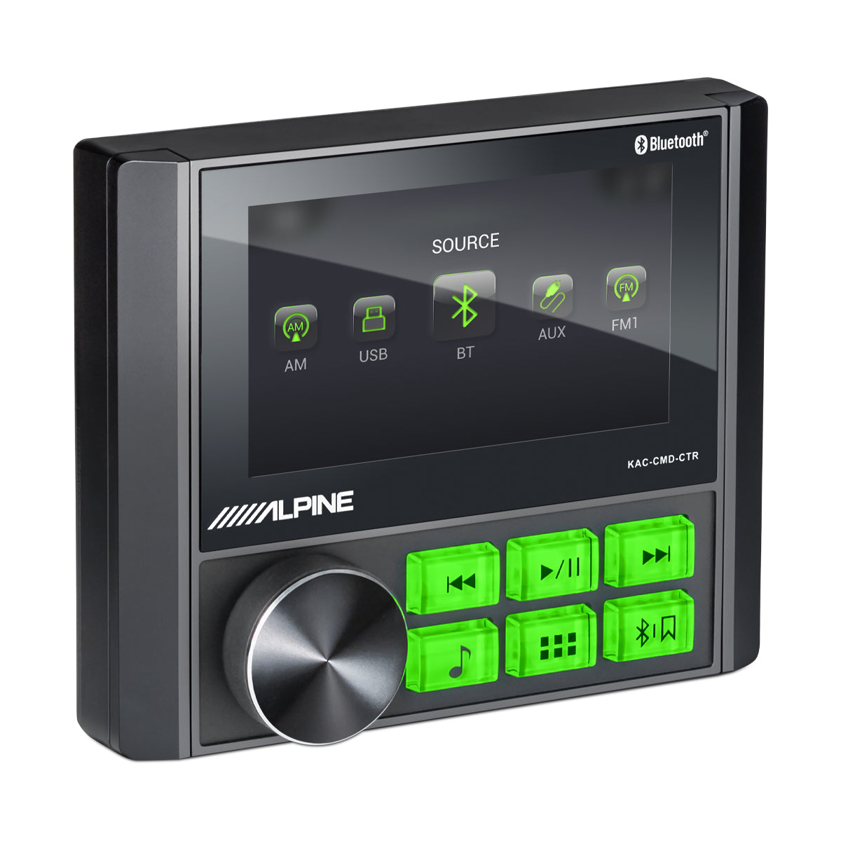 Alpine KAC-CMD-CTR, Weather-Resistant Digital Media Receiver w/3" Display