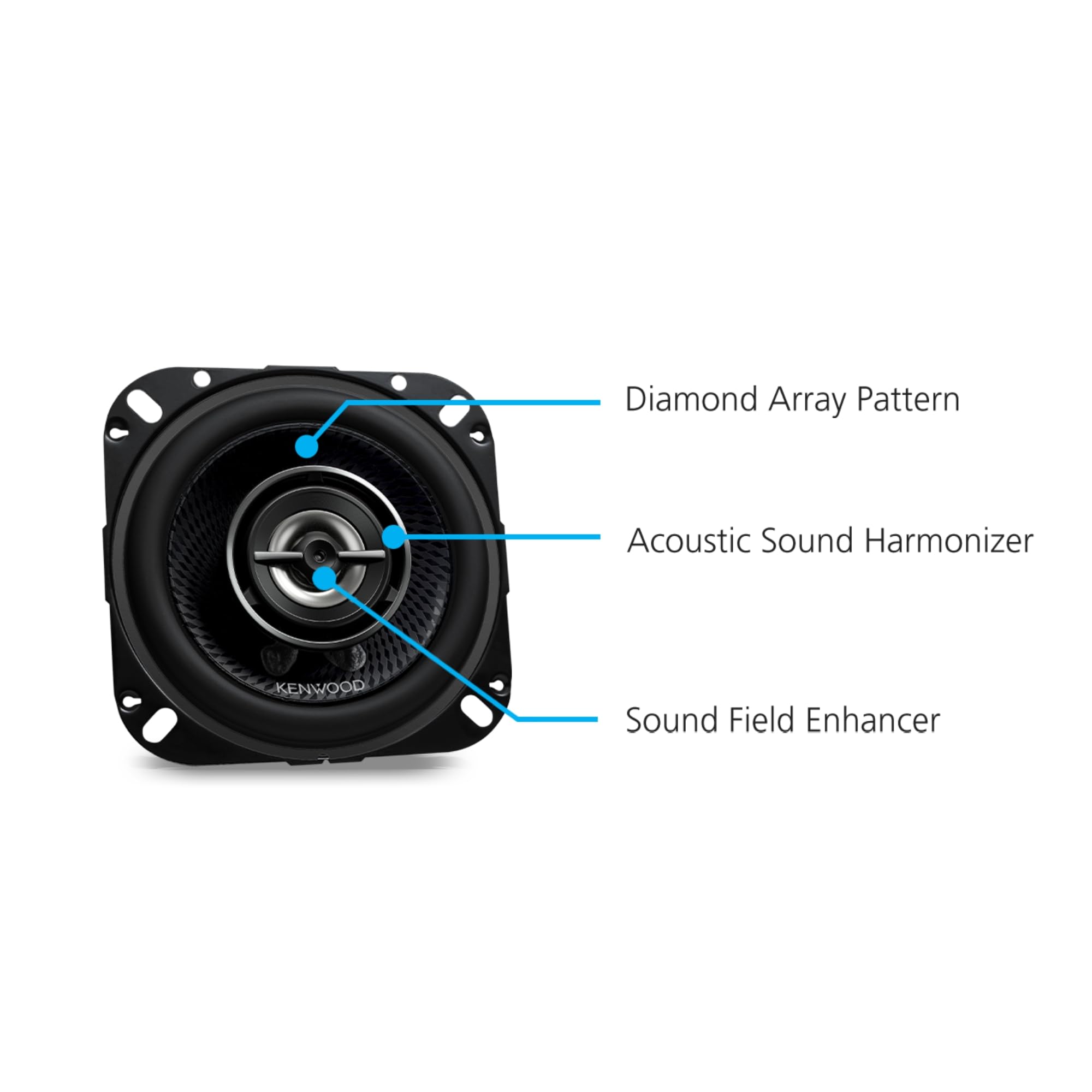 Kenwood KFC-1098RS, RS Series 2-Way 4" Coaxial Speakers