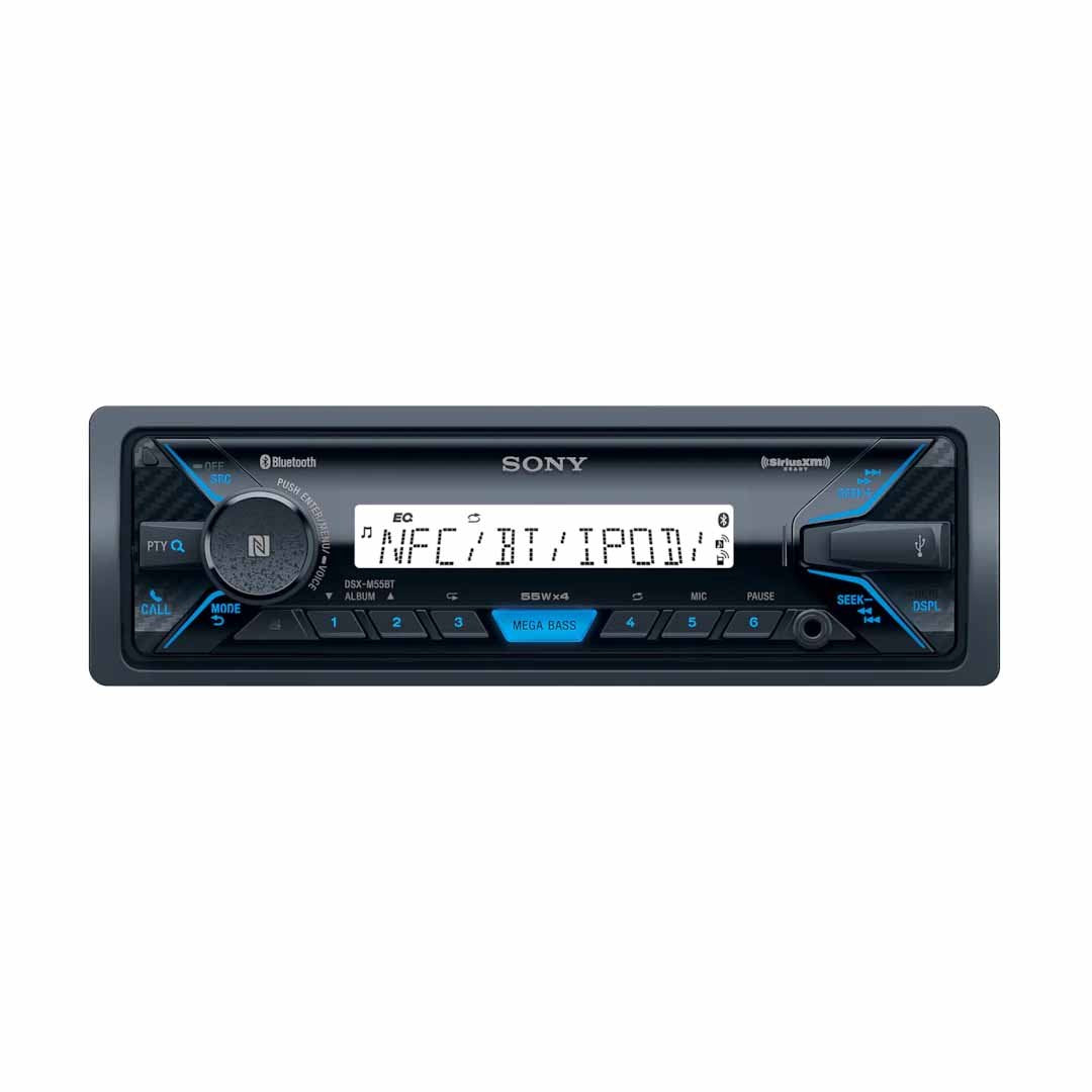 Sony DSX-M55BT, Single DIN Marine Digital Media Receiver w/ Bluetooth (OB)
