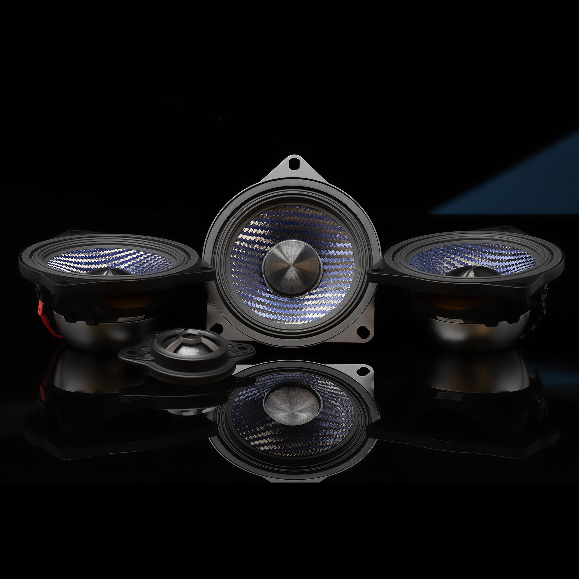 Alpine EV-40M-T, 4" Front Dash Speaker Upgrade Kit for 2017-24 Tesla Model 3 & 2020-24 Tesla Model Y