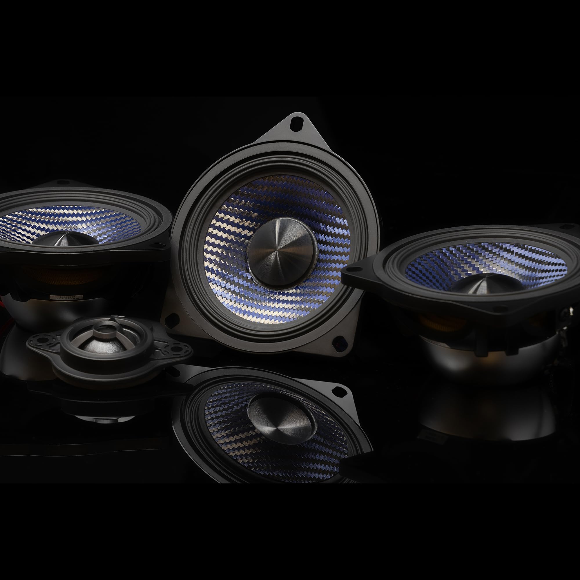 Alpine EV-40M-T, 4" Front Dash Speaker Upgrade Kit for 2017-24 Tesla Model 3 & 2020-24 Tesla Model Y