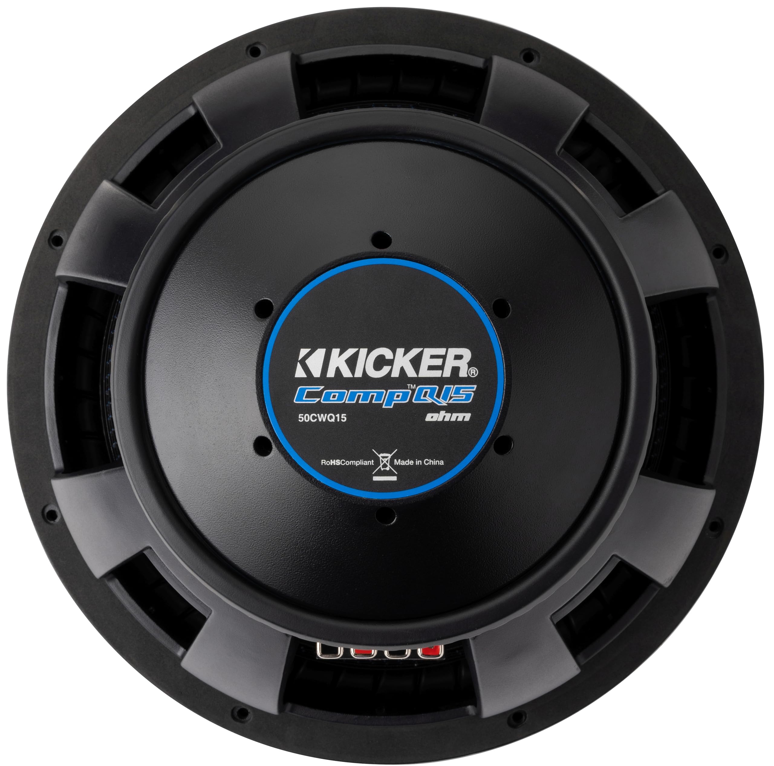 Kicker CWQ15, CompQ Series 15" Dual Voice Coil 2 Ohm Subwoofer, 1200W (51CWQ152)