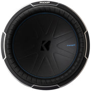 Kicker CWQ15, CompQ Series 15" Dual Voice Coil 4 Ohm Subwoofer, 1200W (51CWQ154)
