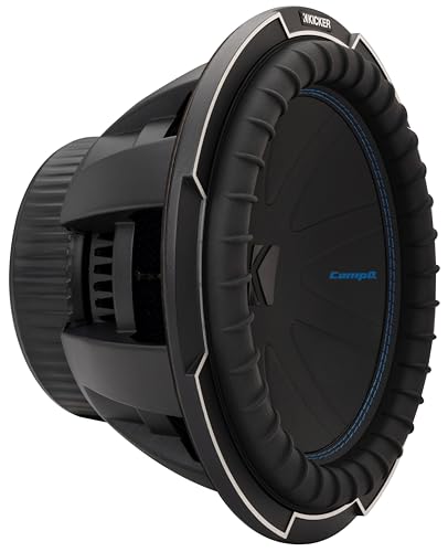 Kicker CWQ12, CompQ Series 12" Dual Voice Coil 2 Ohm Subwoofer, 1000W (51CWQ122)