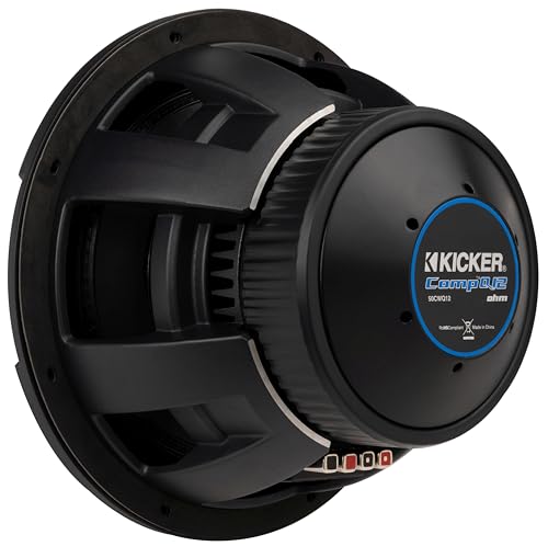 Kicker CWQ12, CompQ Series 12" Dual Voice Coil 2 Ohm Subwoofer, 1000W (51CWQ122)