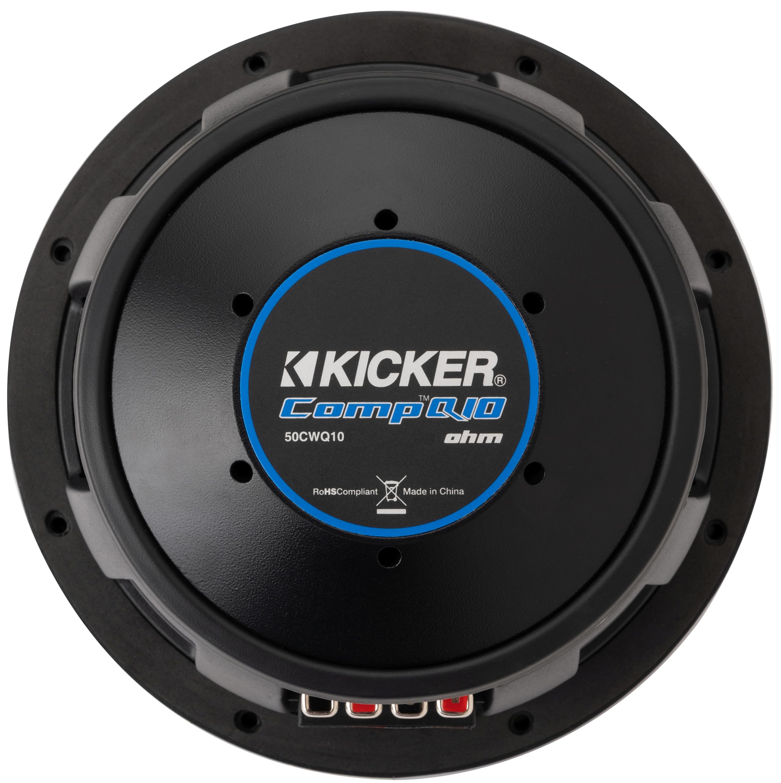 Kicker CWQ10, CompQ Series 10" Dual Voice Coil 2 Ohm Subwoofer, 800W (51CWQ110)