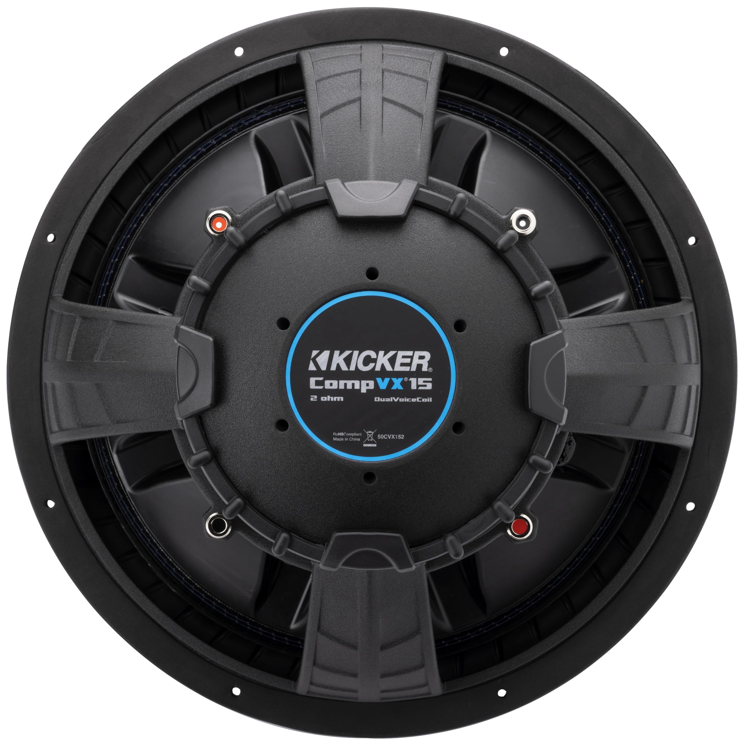 Kicker CVX15, CompVX 15" Dual Voice Coil 2 Ohm Subwoofer, 1000W (50CVX152)