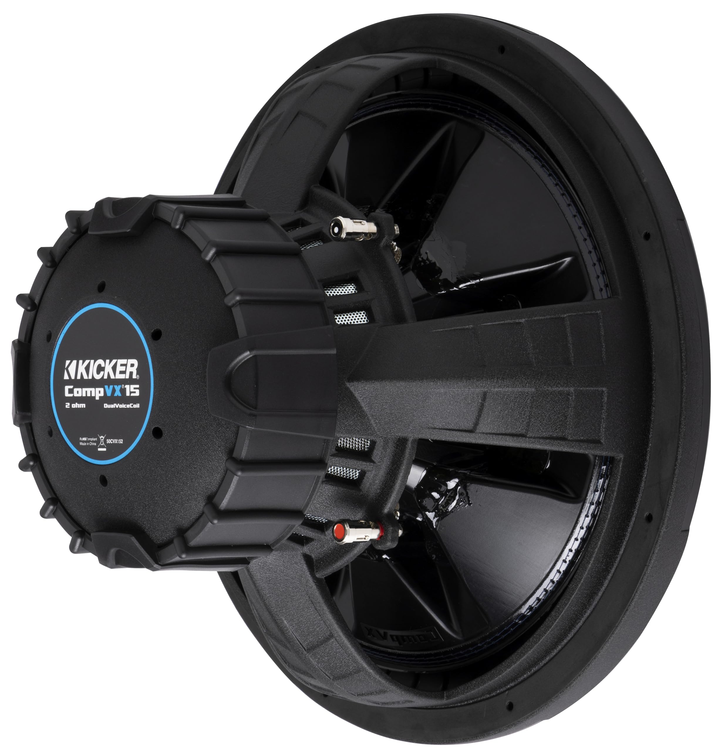 Kicker CVX15, CompVX 15" Dual Voice Coil 2 Ohm Subwoofer, 1000W (50CVX152)
