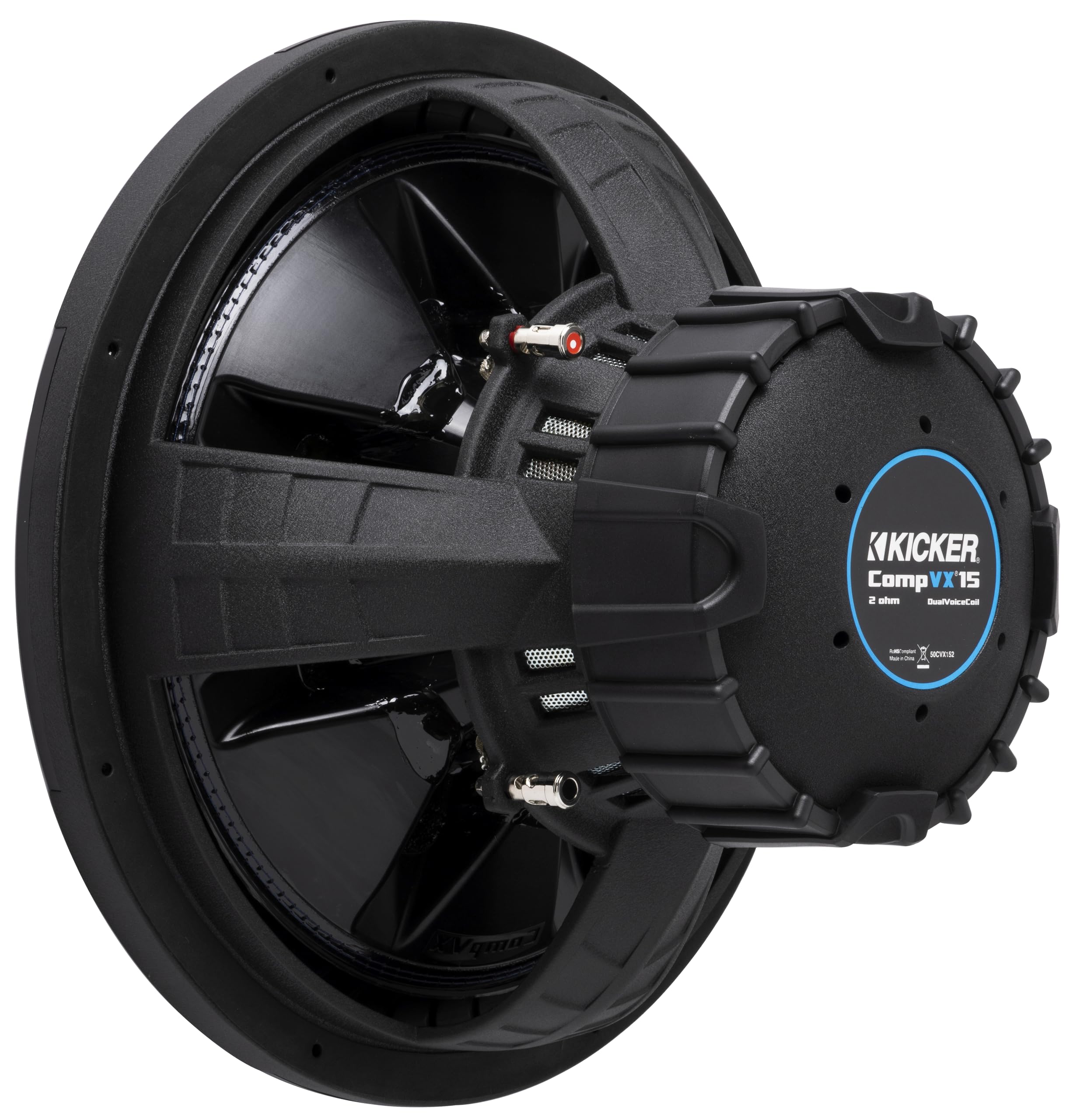 Kicker CVX15, CompVX 15" Dual Voice Coil 2 Ohm Subwoofer, 1000W (50CVX152)