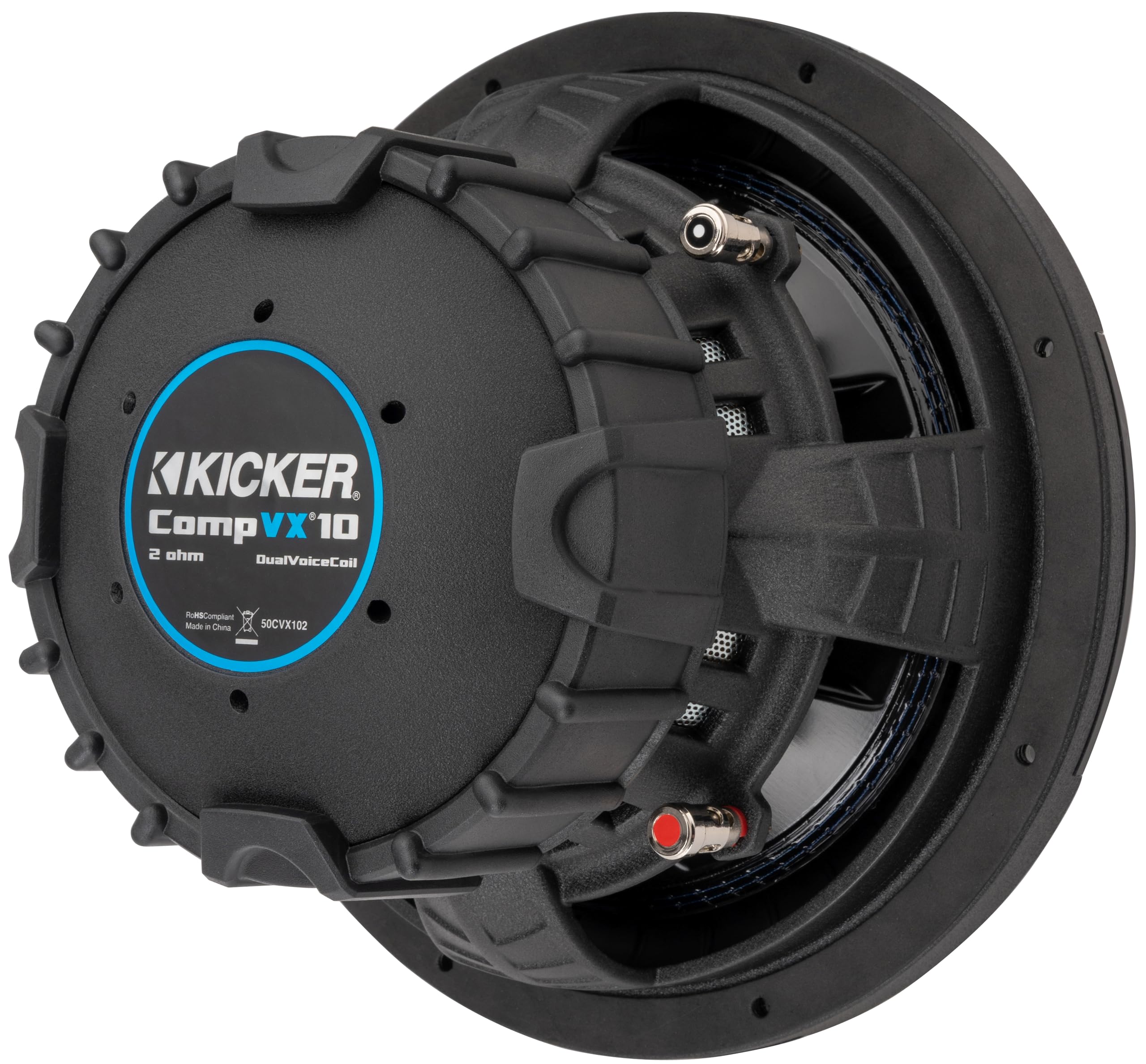 Kicker CVX10, CompVX 10" Dual Voice Coil 4 Ohm Subwoofer, 600W (50CVX104)