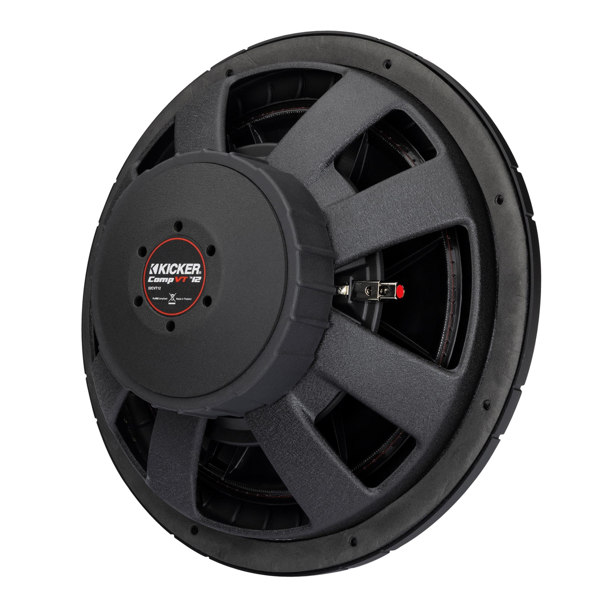 Kicker CVT122, CompVT 12" Shallow Single 2 Ohm Voice Coil Subwoofer (52CVT122)
