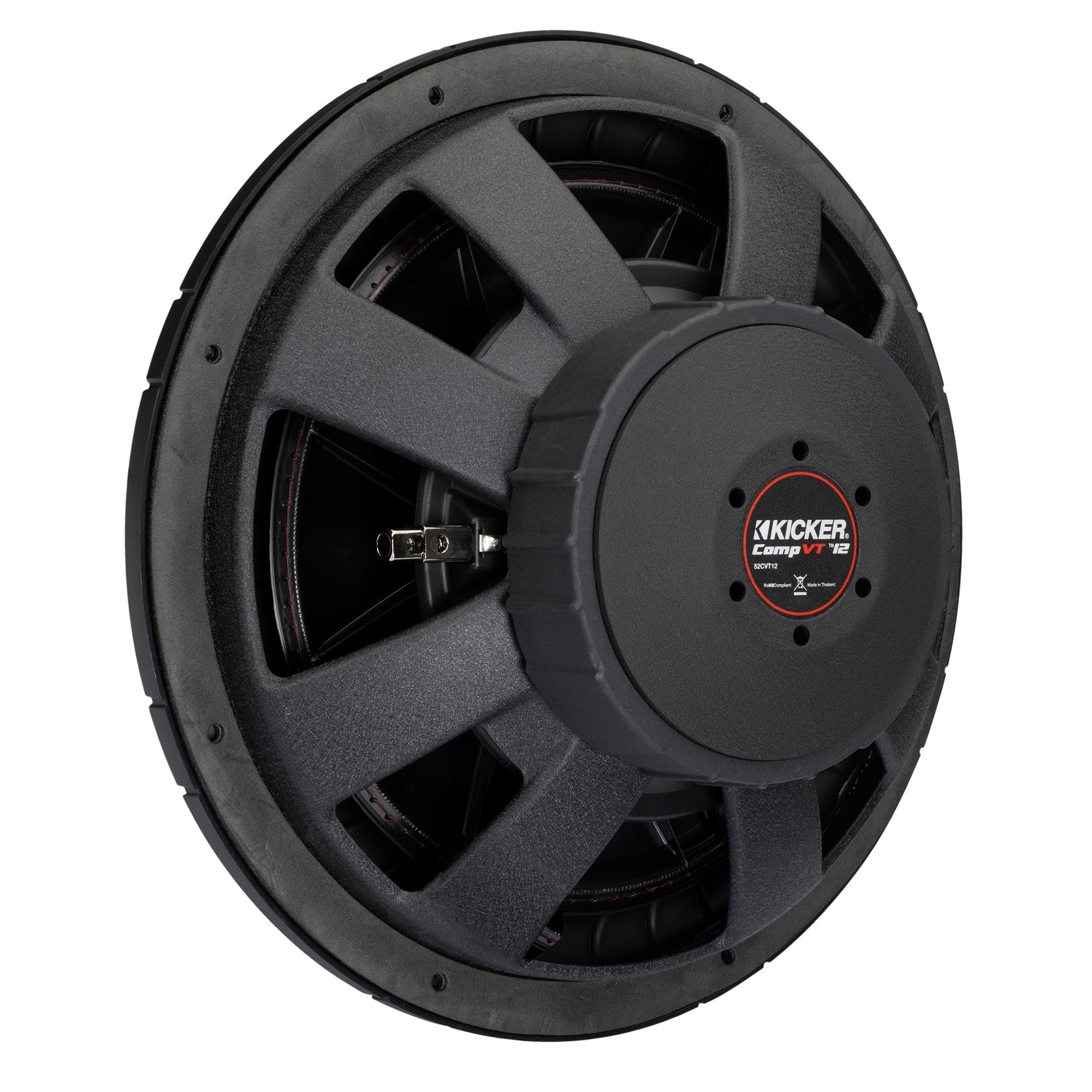 Kicker CVT124, CompVT 12" Shallow Single 4 Ohm Voice Coil Subwoofer (52CVT124)