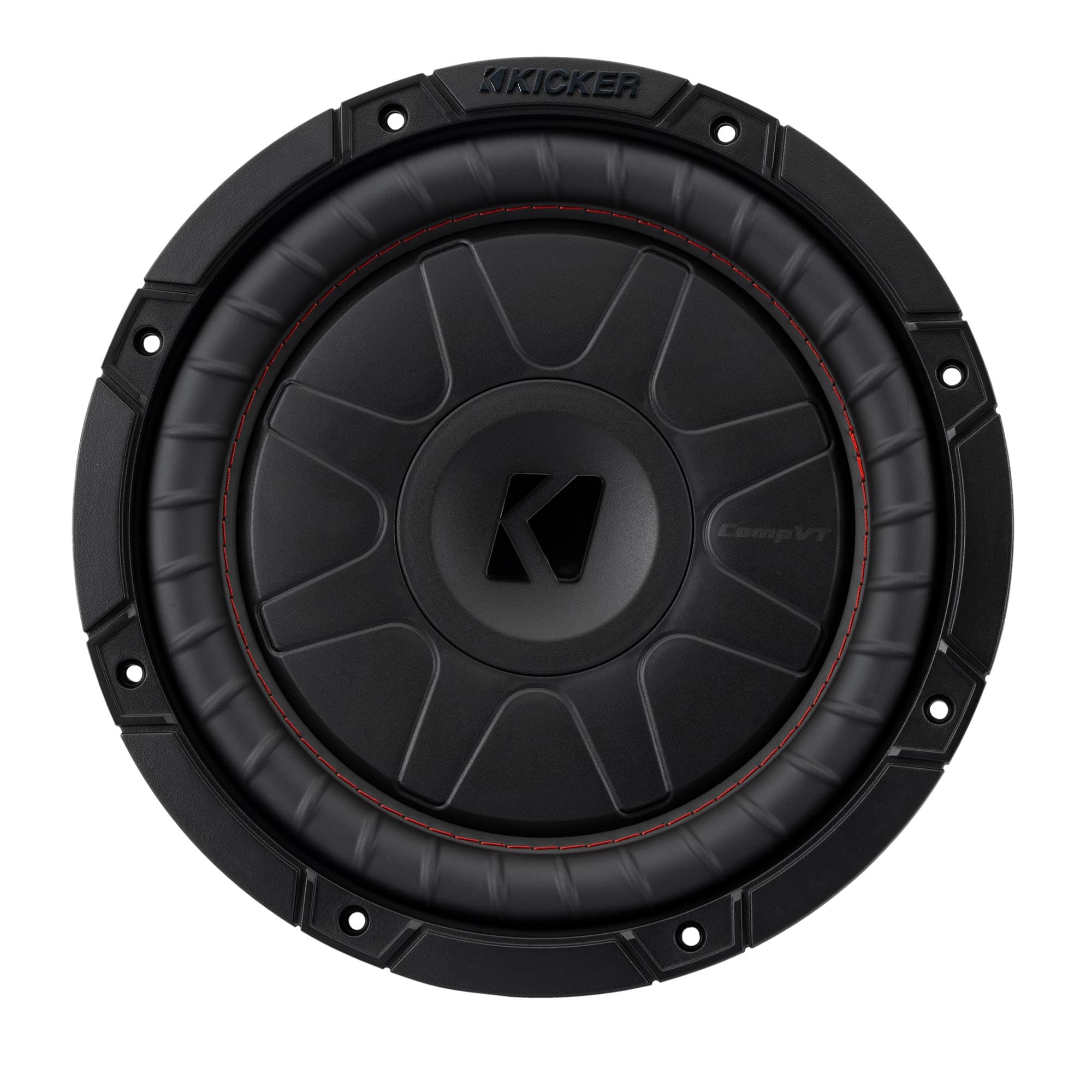 Kicker CVT122, CompVT 10" Shallow Single 2 Ohm Voice Coil Subwoofer (52CVT102)
