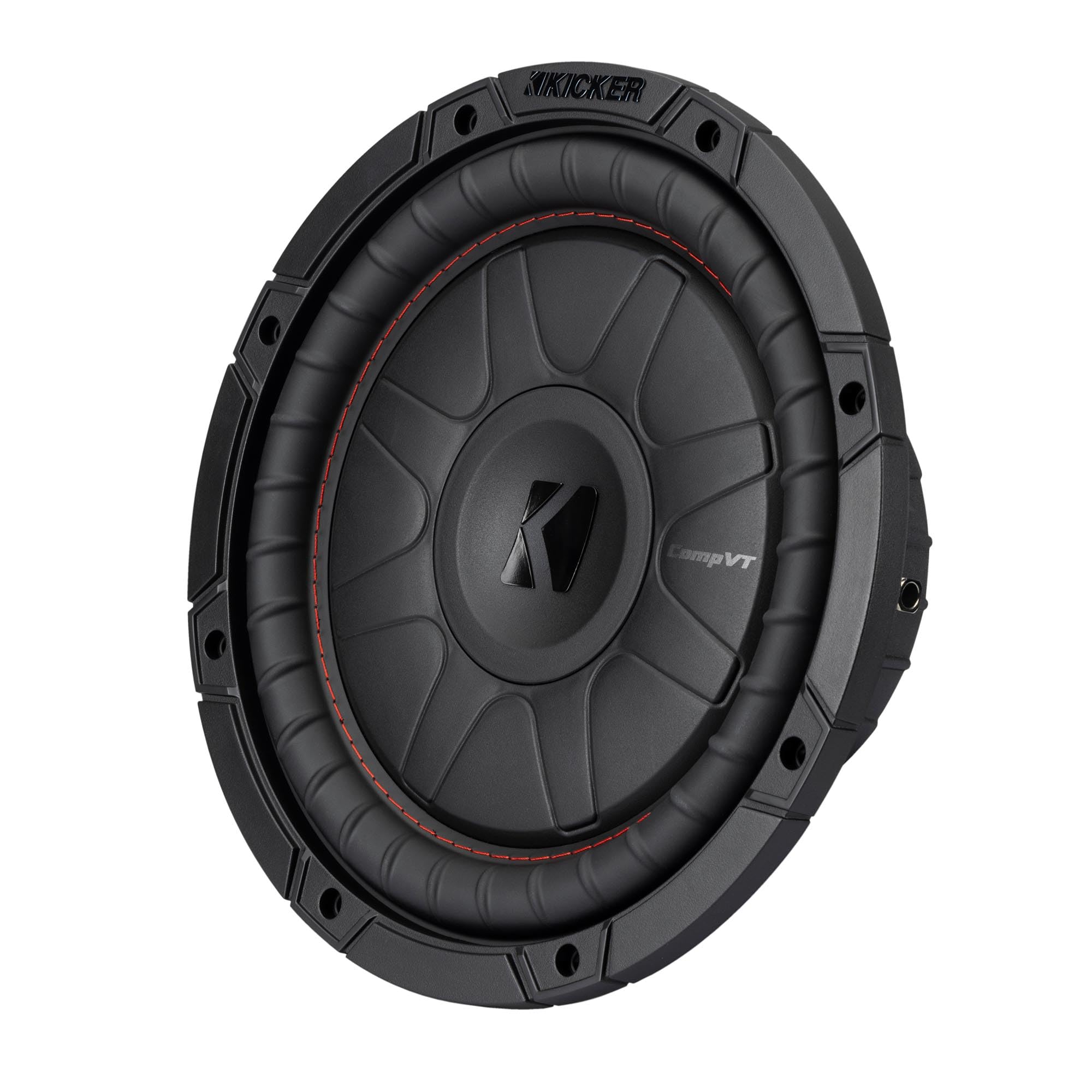 Kicker CVT124, CompVT 10" Shallow Single 4 Ohm Voice Coil Subwoofer (52CVT104)