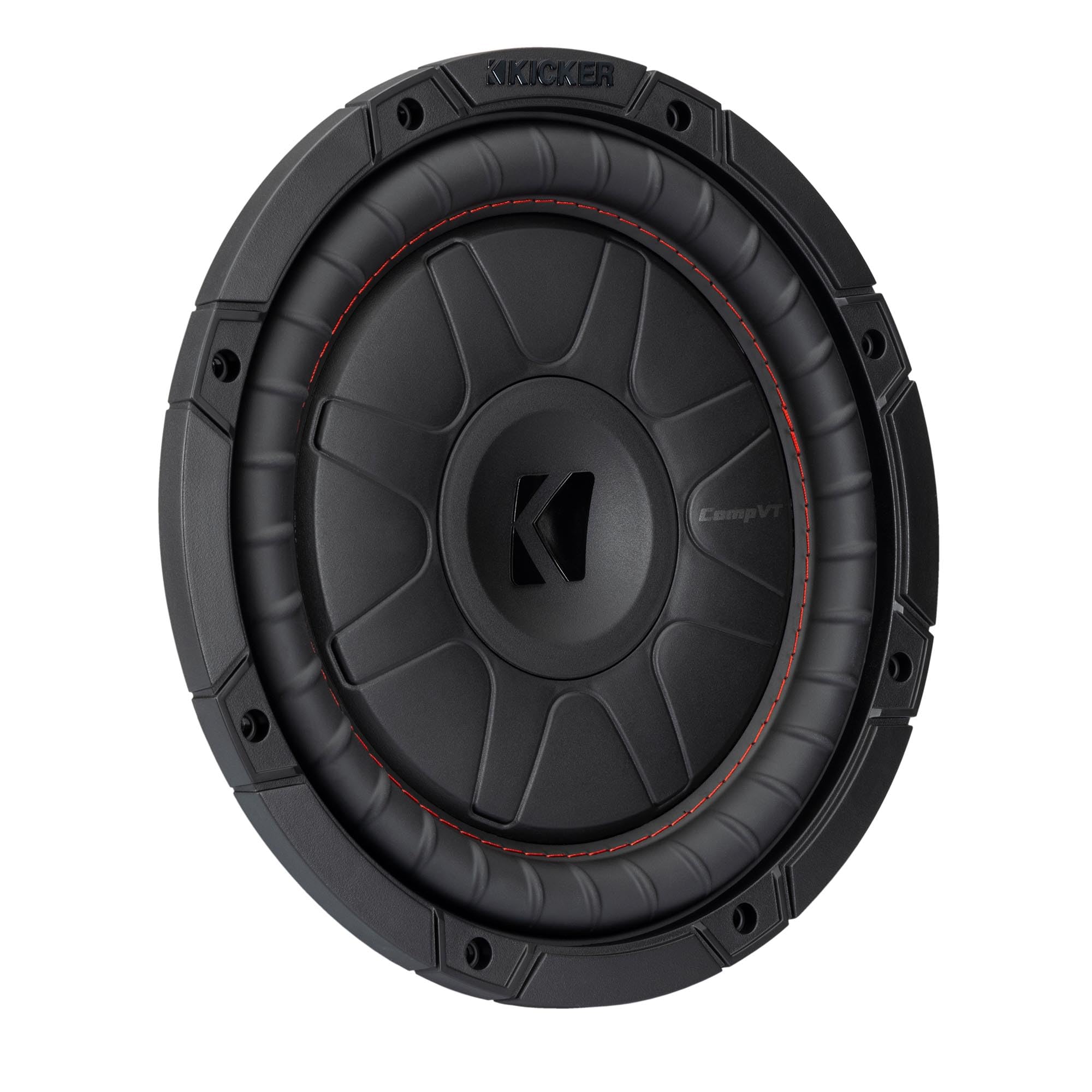 Kicker CVT124, CompVT 10" Shallow Single 4 Ohm Voice Coil Subwoofer (52CVT104)